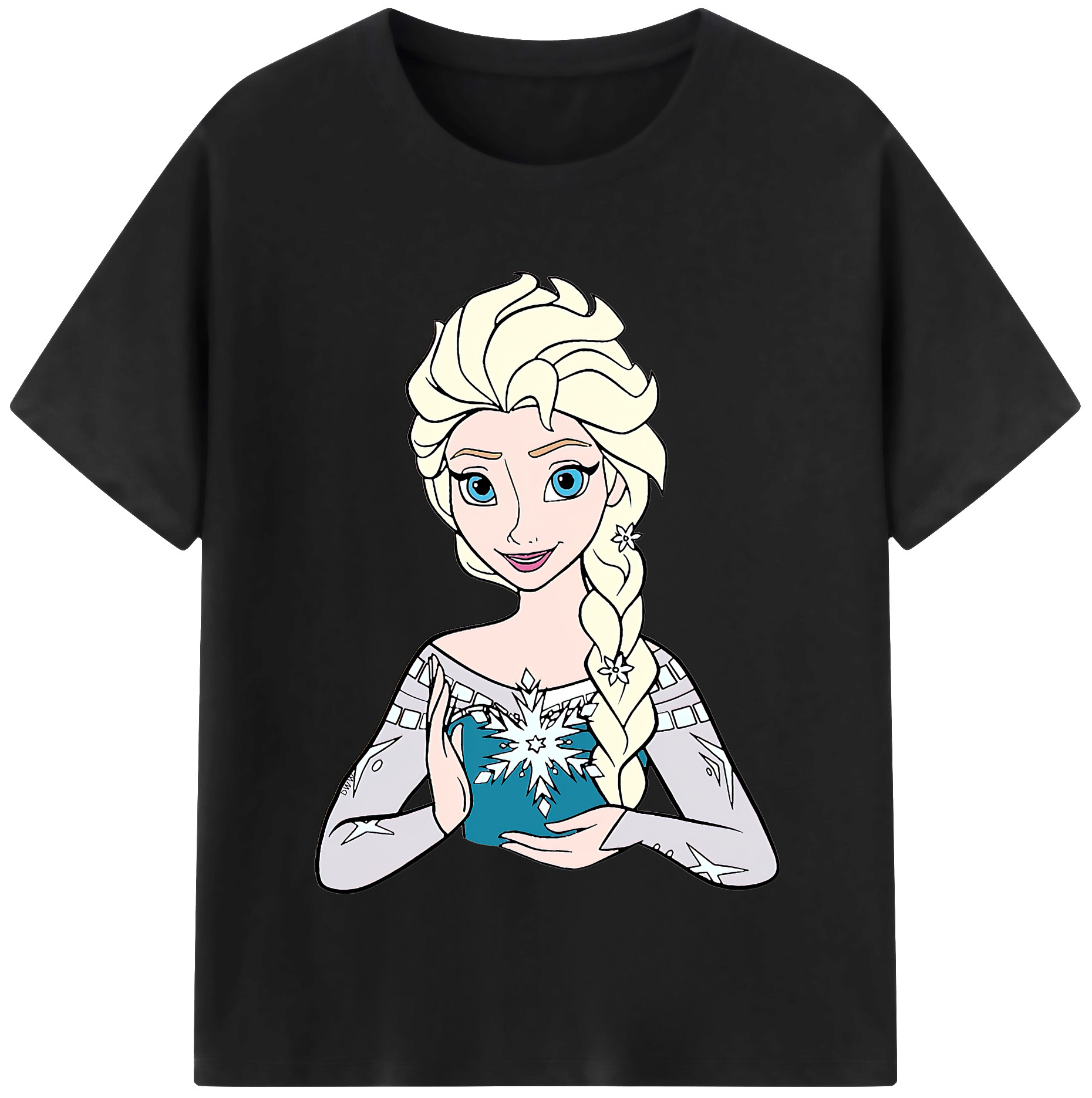 （画像用） アナと雪の女王 アンナ エルサ Frozen Anna Elsa レディースカジュアルプリントTシャツ（綿100％）