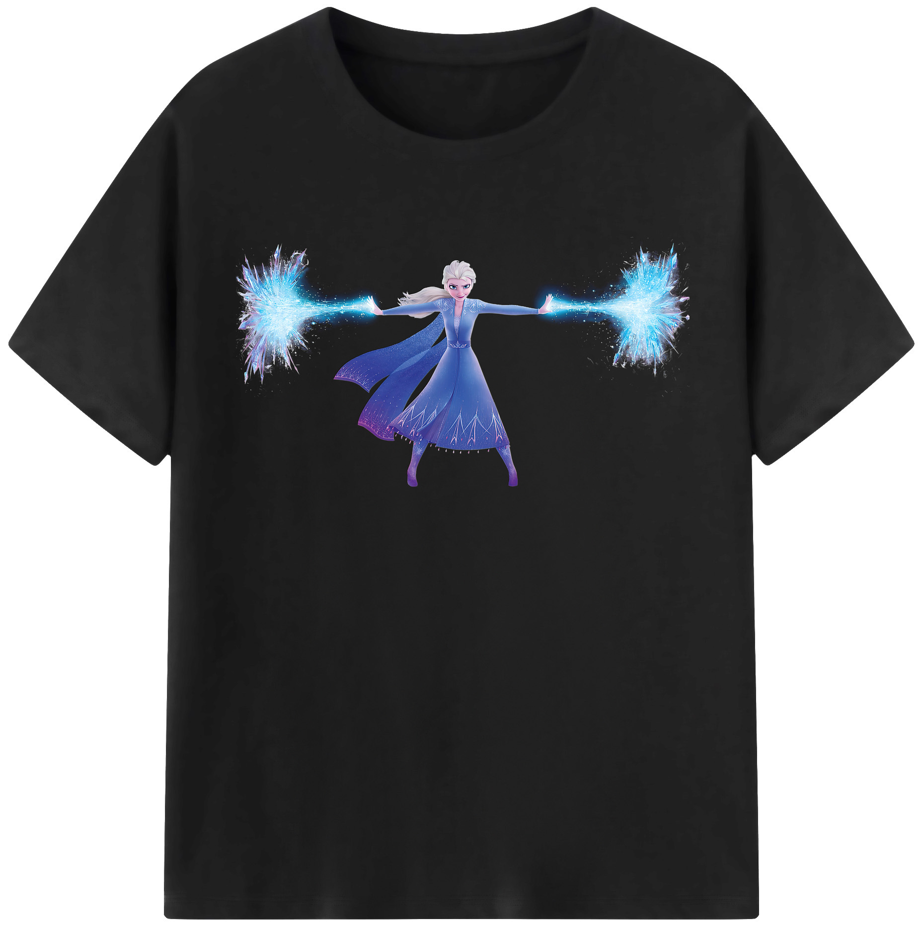 （画像用） アナと雪の女王 アンナ エルサ Frozen Anna Elsa レディースカジュアルプリントTシャツ（綿100％）
