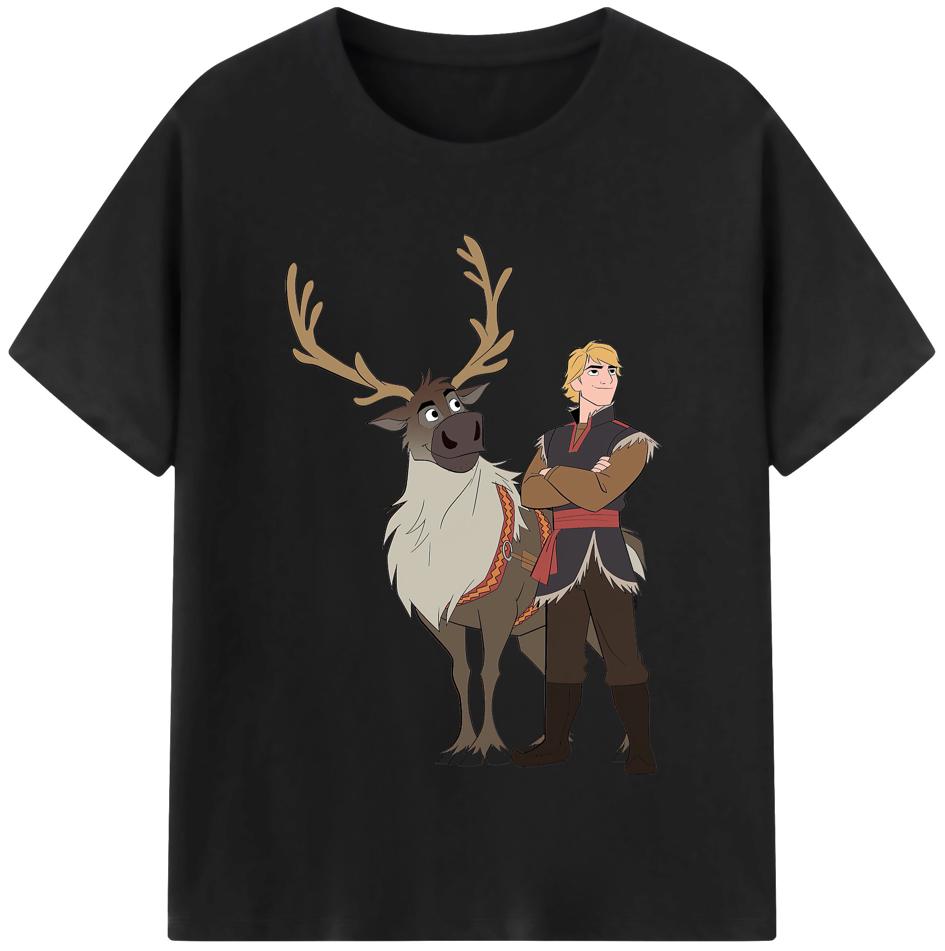 （画像用） アナと雪の女王 アンナ エルサ Frozen Anna Elsa レディースカジュアルプリントTシャツ（綿100％）