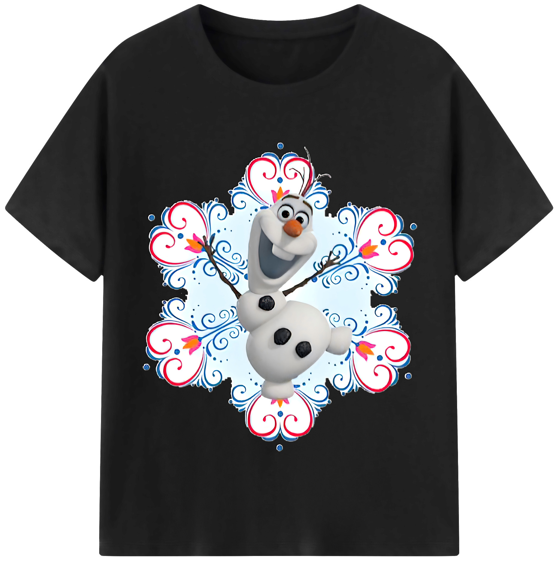 （画像用） アナと雪の女王 アンナ エルサ Frozen Anna Elsa レディースカジュアルプリントTシャツ（綿100％）