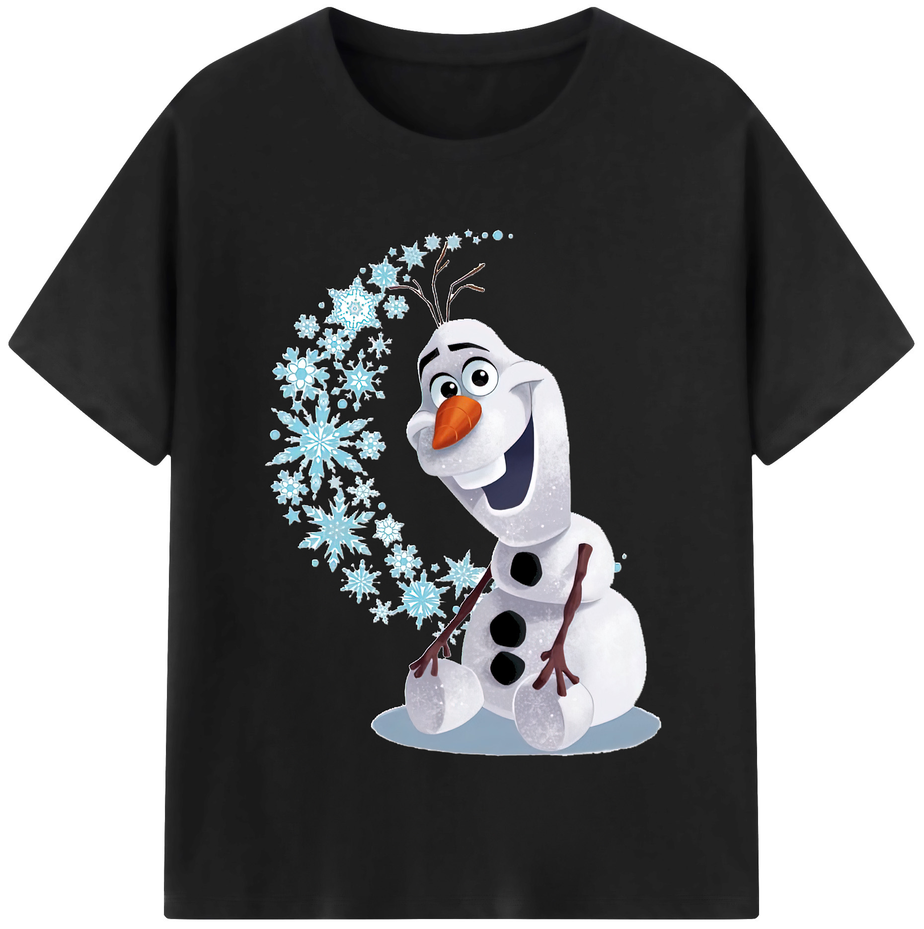 （画像用） アナと雪の女王 アンナ エルサ Frozen Anna Elsa レディースカジュアルプリントTシャツ（綿100％）