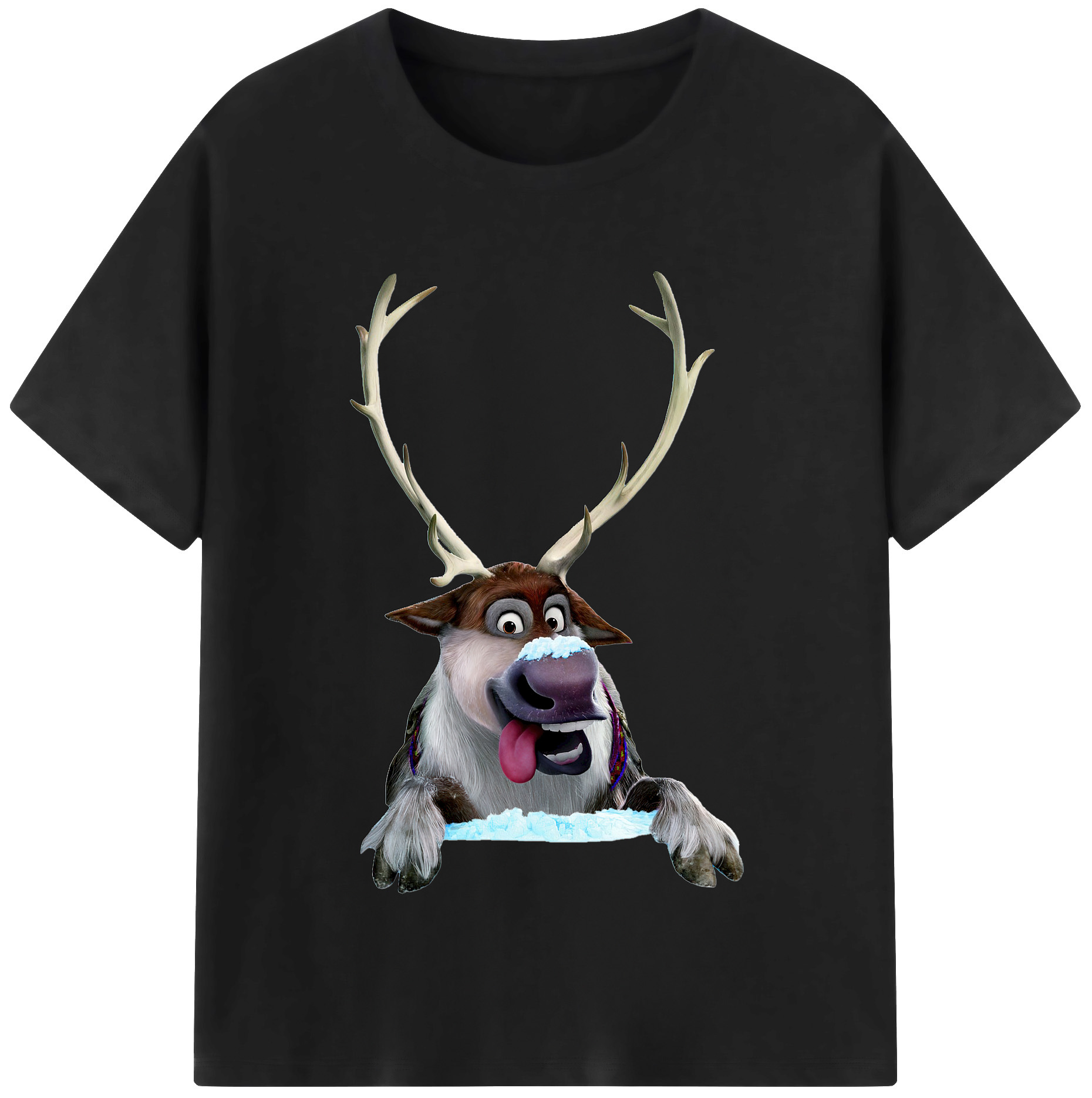 （画像用） アナと雪の女王 アンナ エルサ Frozen Anna Elsa レディースカジュアルプリントTシャツ（綿100％）