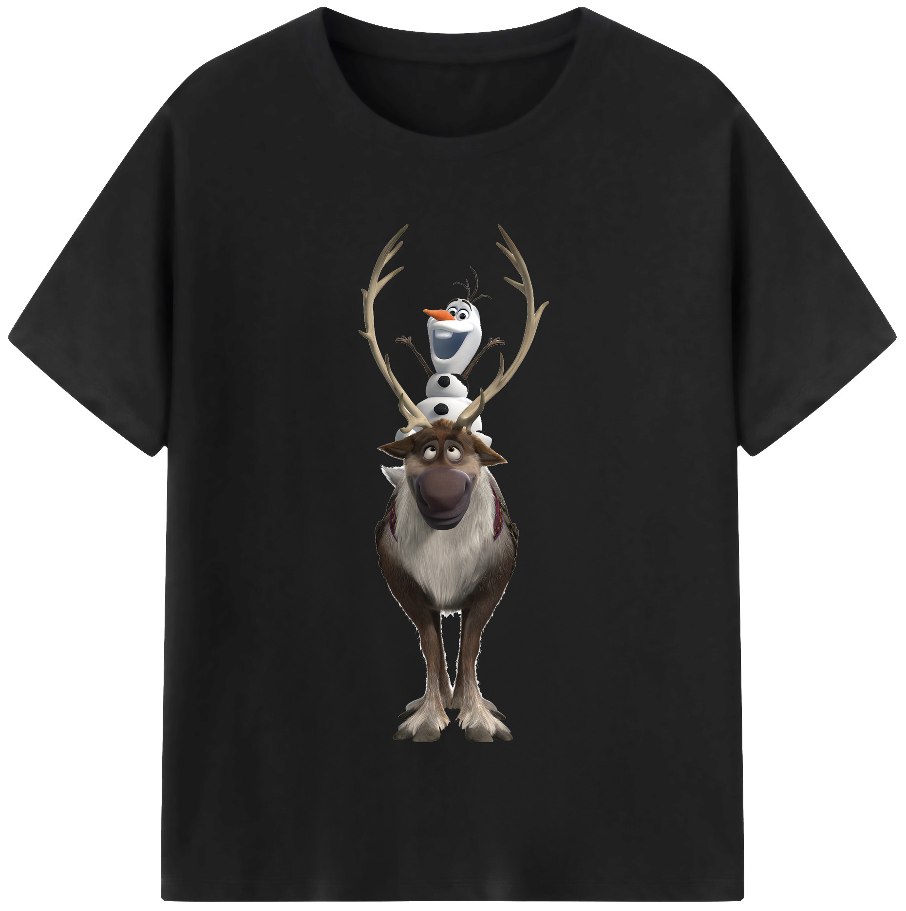 （画像用） アナと雪の女王 アンナ エルサ Frozen Anna Elsa レディースカジュアルプリントTシャツ（綿100％）