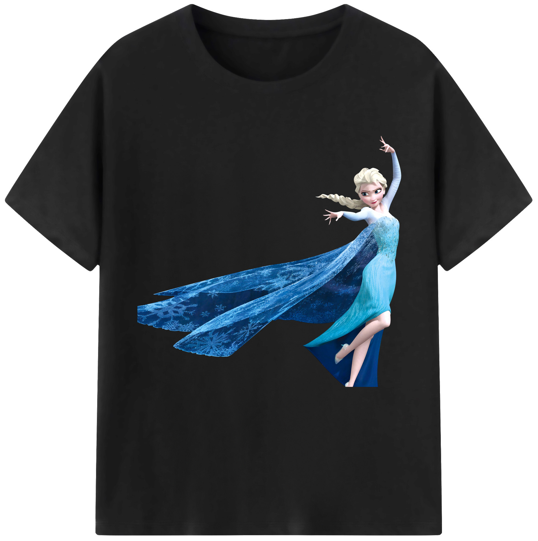 （画像用） アナと雪の女王 アンナ エルサ Frozen Anna Elsa レディースカジュアルプリントTシャツ（綿100％）