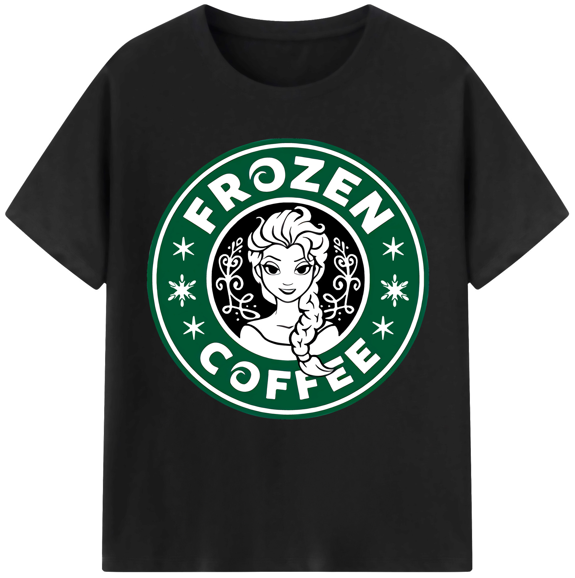 （画像用） アナと雪の女王 アンナ エルサ Frozen Anna Elsa レディースカジュアルプリントTシャツ（綿100％）