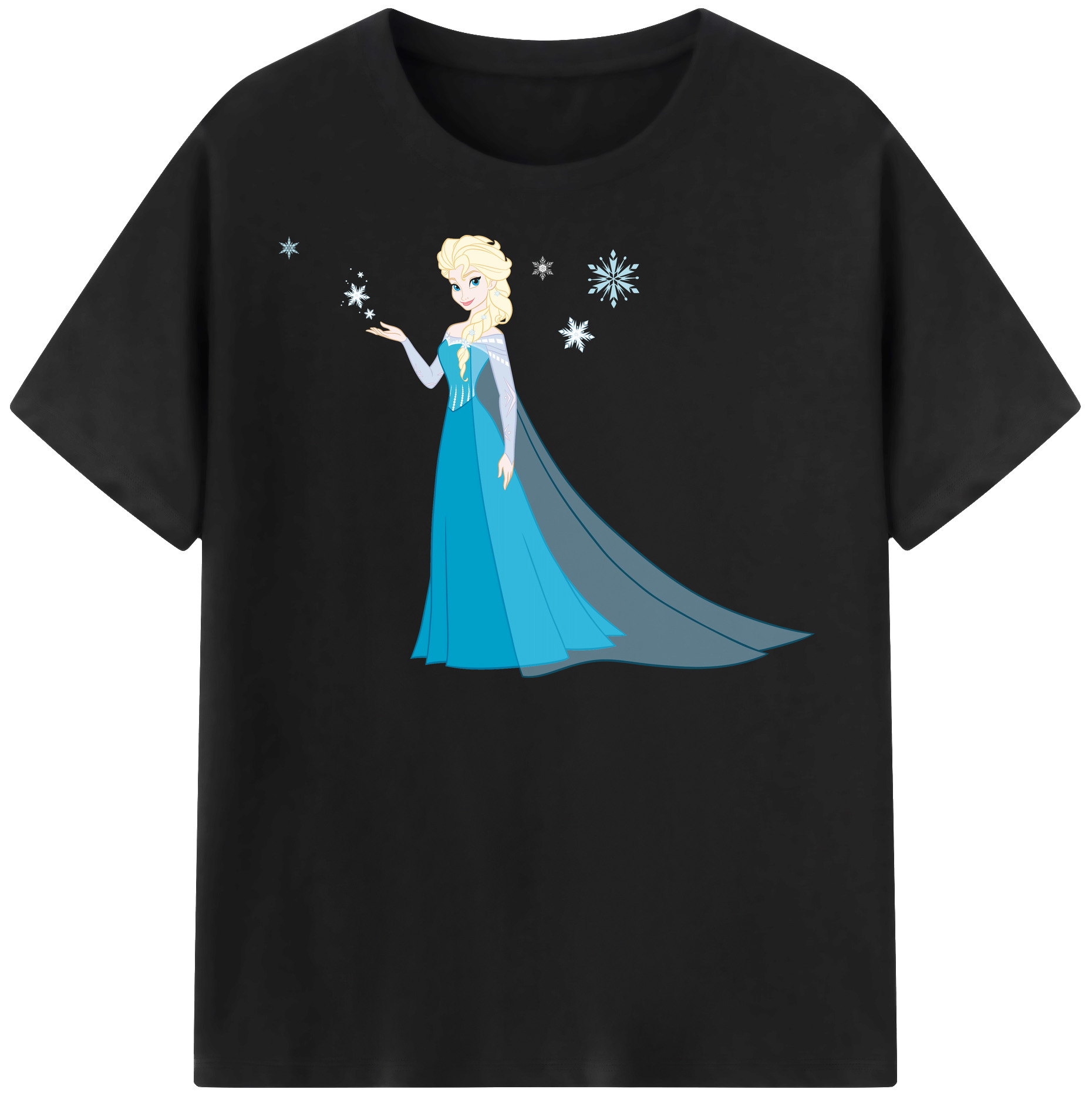 （画像用） アナと雪の女王 アンナ エルサ Frozen Anna Elsa レディースカジュアルプリントTシャツ（綿100％）
