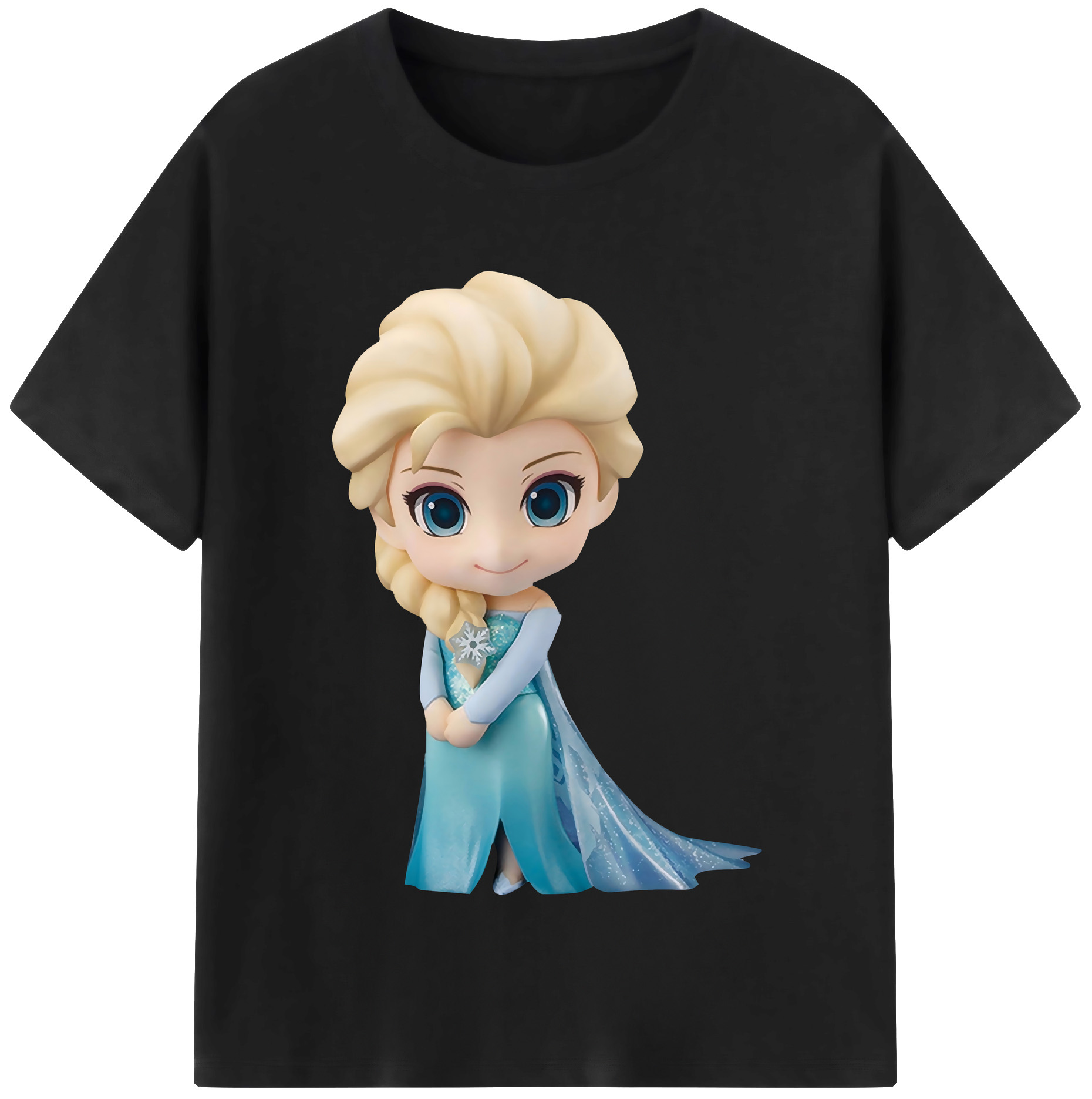 （画像用） アナと雪の女王 アンナ エルサ Frozen Anna Elsa レディースカジュアルプリントTシャツ（綿100％）
