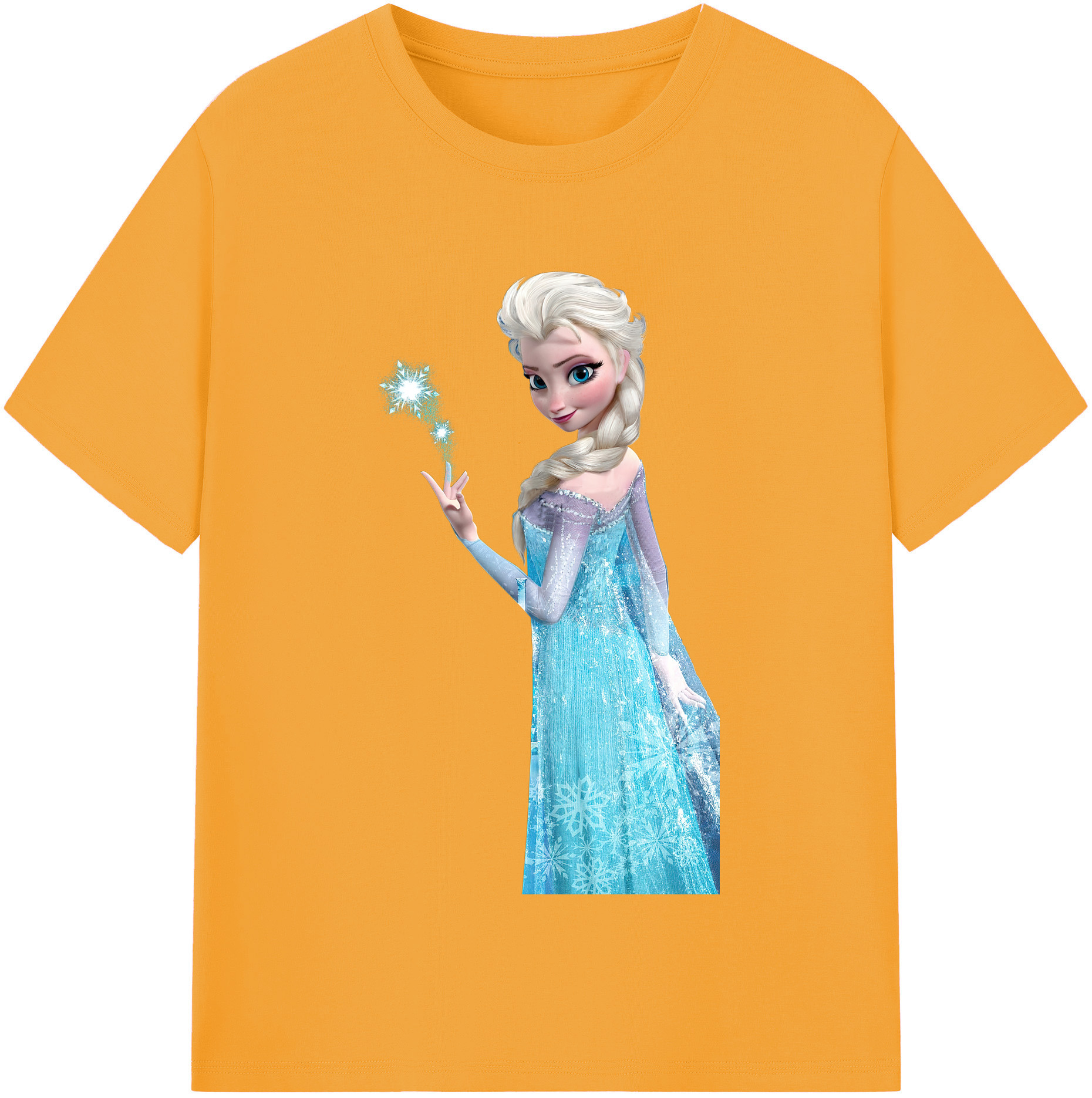 （画像用） アナと雪の女王 アンナ エルサ Frozen Anna Elsa レディースカジュアルプリントTシャツ（綿100％）