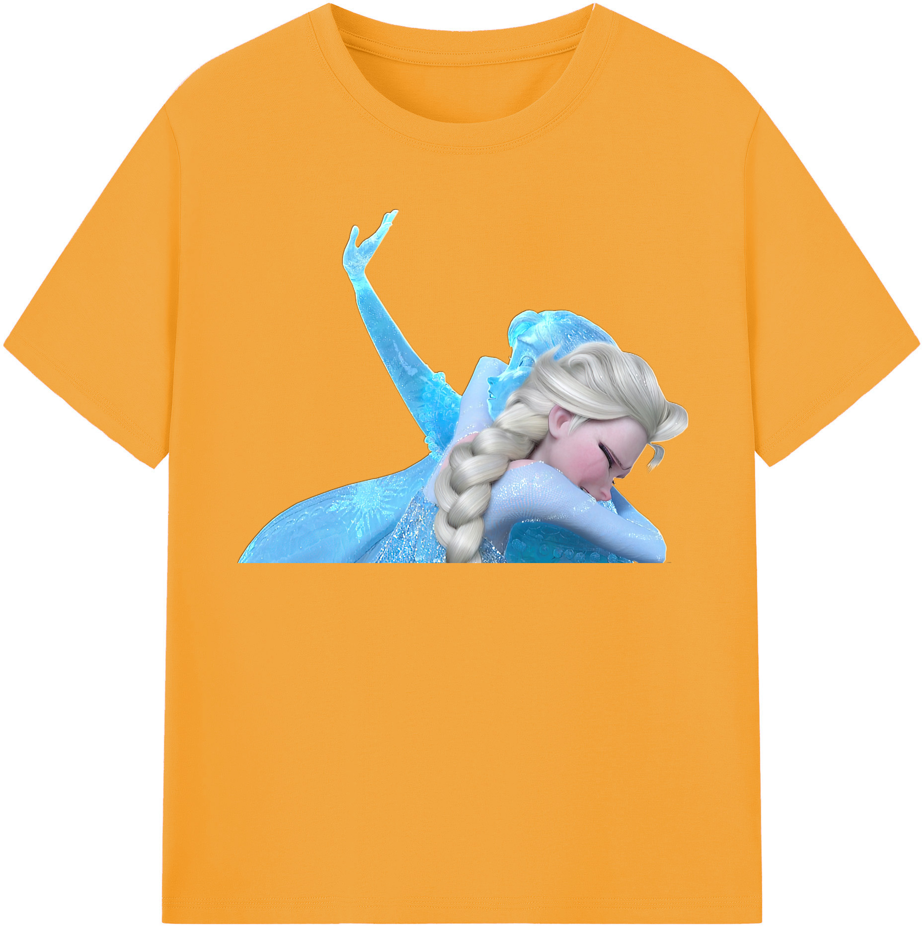 （画像用） アナと雪の女王 アンナ エルサ Frozen Anna Elsa レディースカジュアルプリントTシャツ（綿100％）