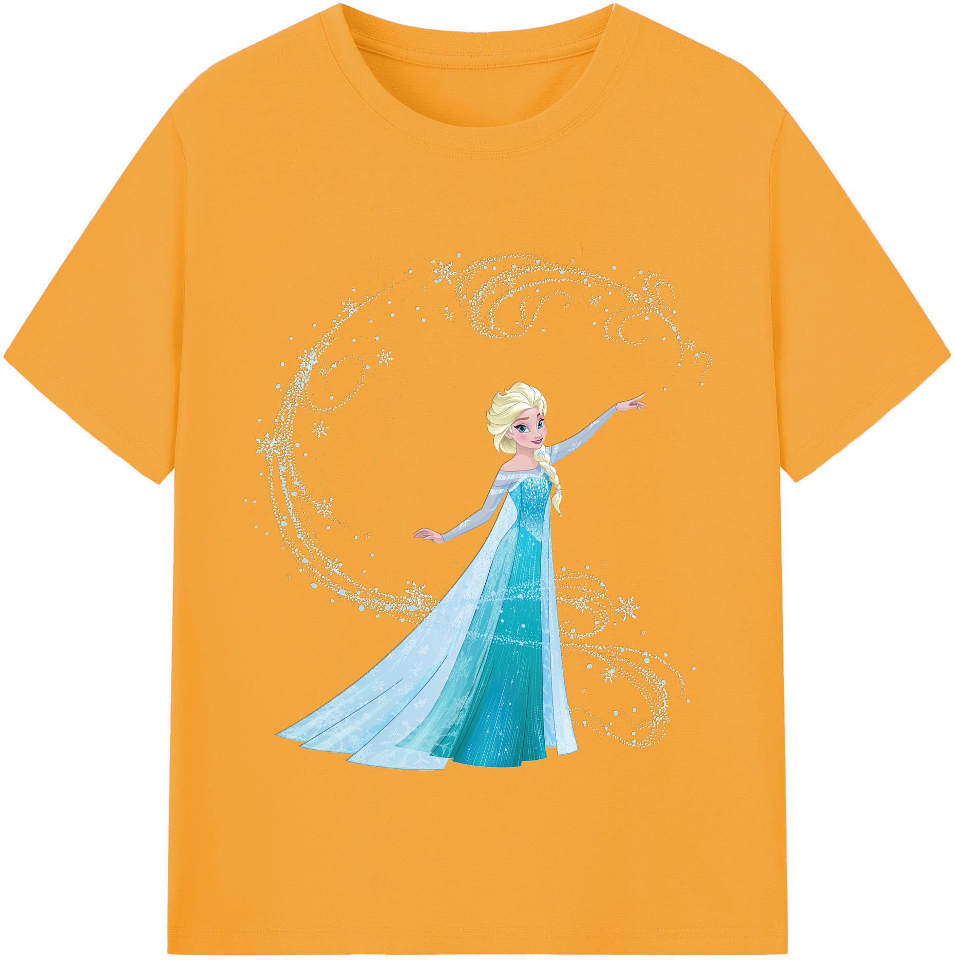 （画像用） アナと雪の女王 アンナ エルサ Frozen Anna Elsa レディースカジュアルプリントTシャツ（綿100％）