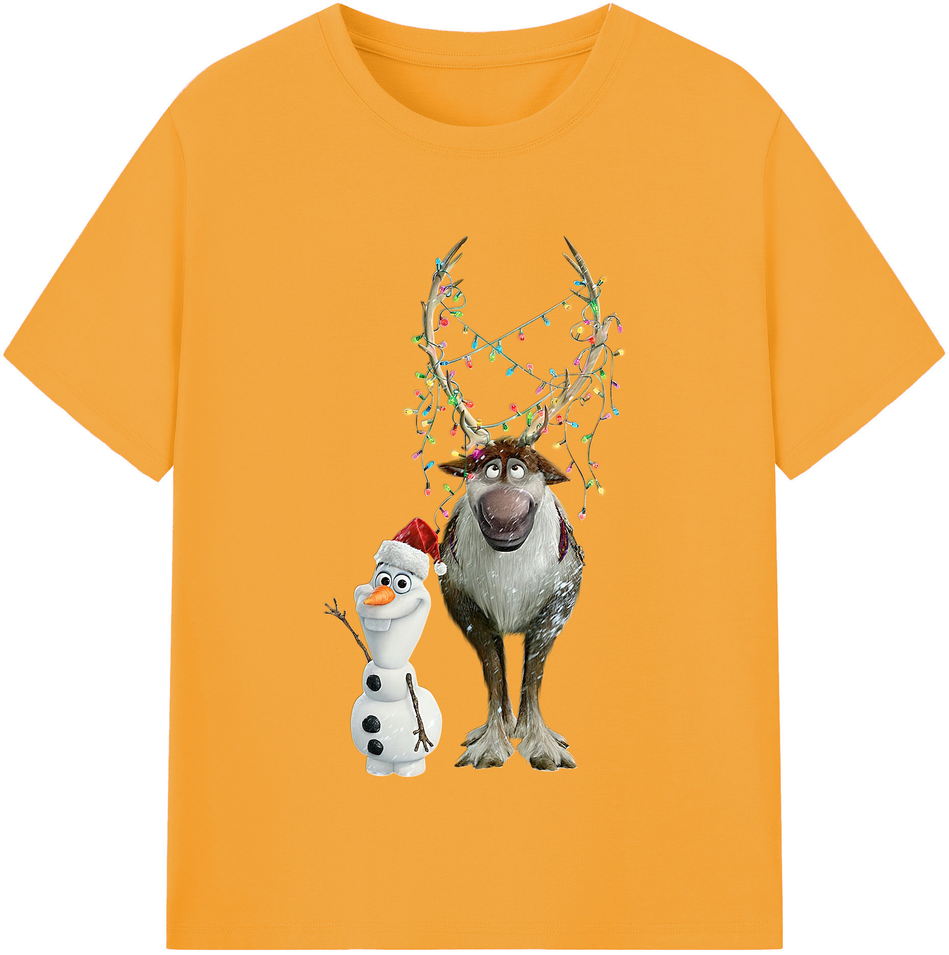 （画像用） アナと雪の女王 アンナ エルサ Frozen Anna Elsa レディースカジュアルプリントTシャツ（綿100％）
