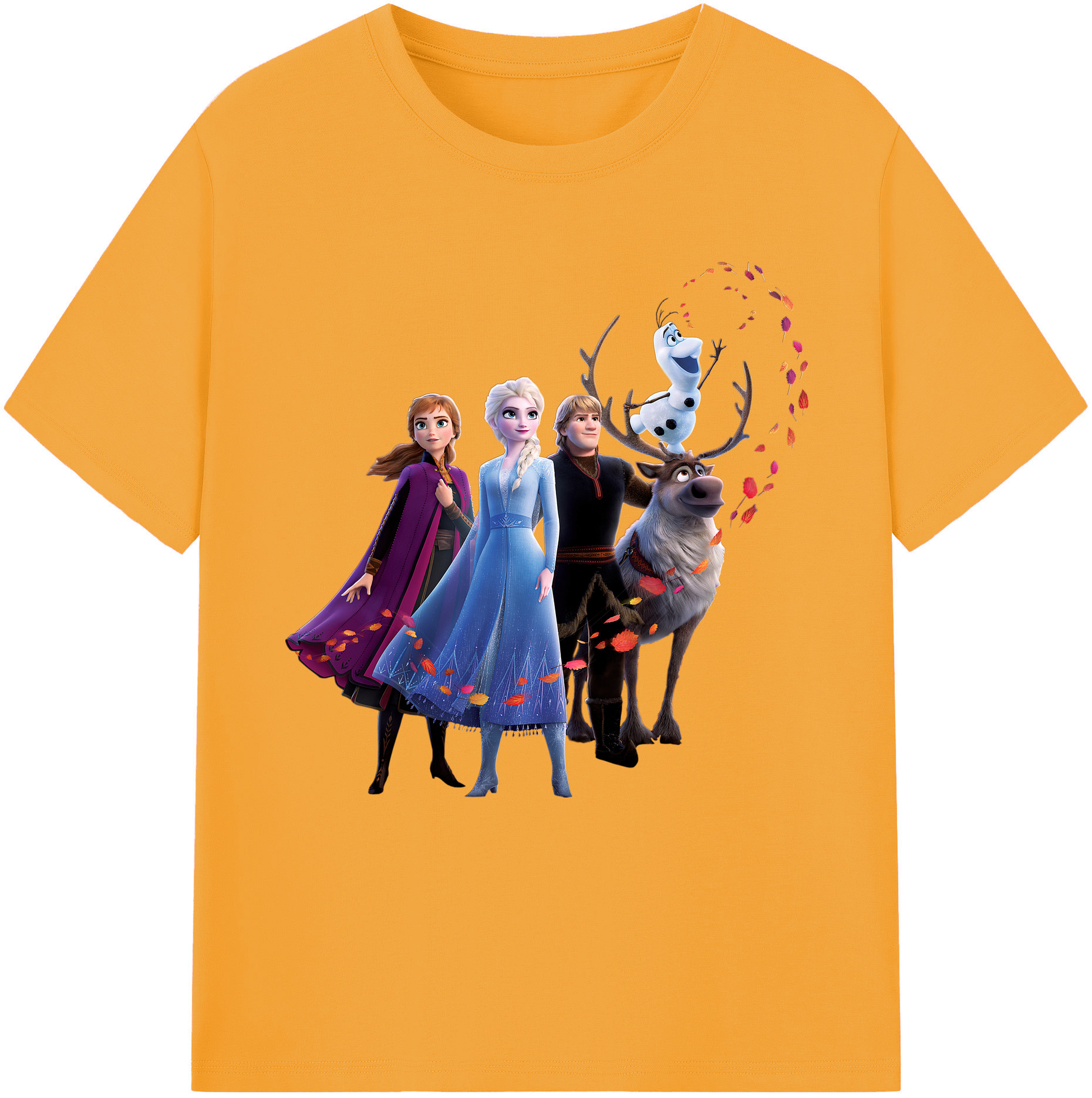 （画像用） アナと雪の女王 アンナ エルサ Frozen Anna Elsa レディースカジュアルプリントTシャツ（綿100％）