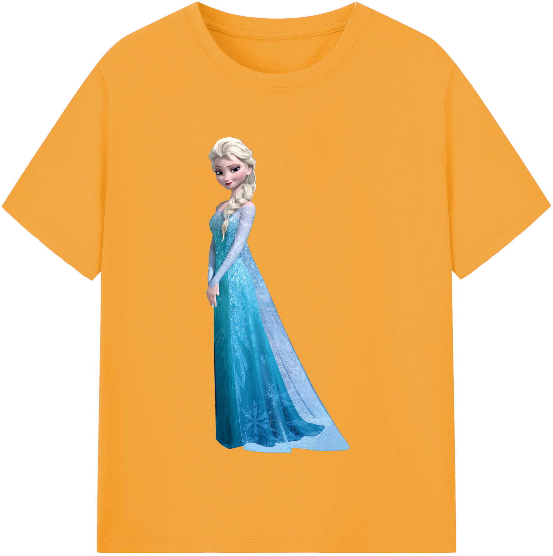 （画像用） アナと雪の女王 アンナ エルサ Frozen Anna Elsa レディースカジュアルプリントTシャツ（綿100％）