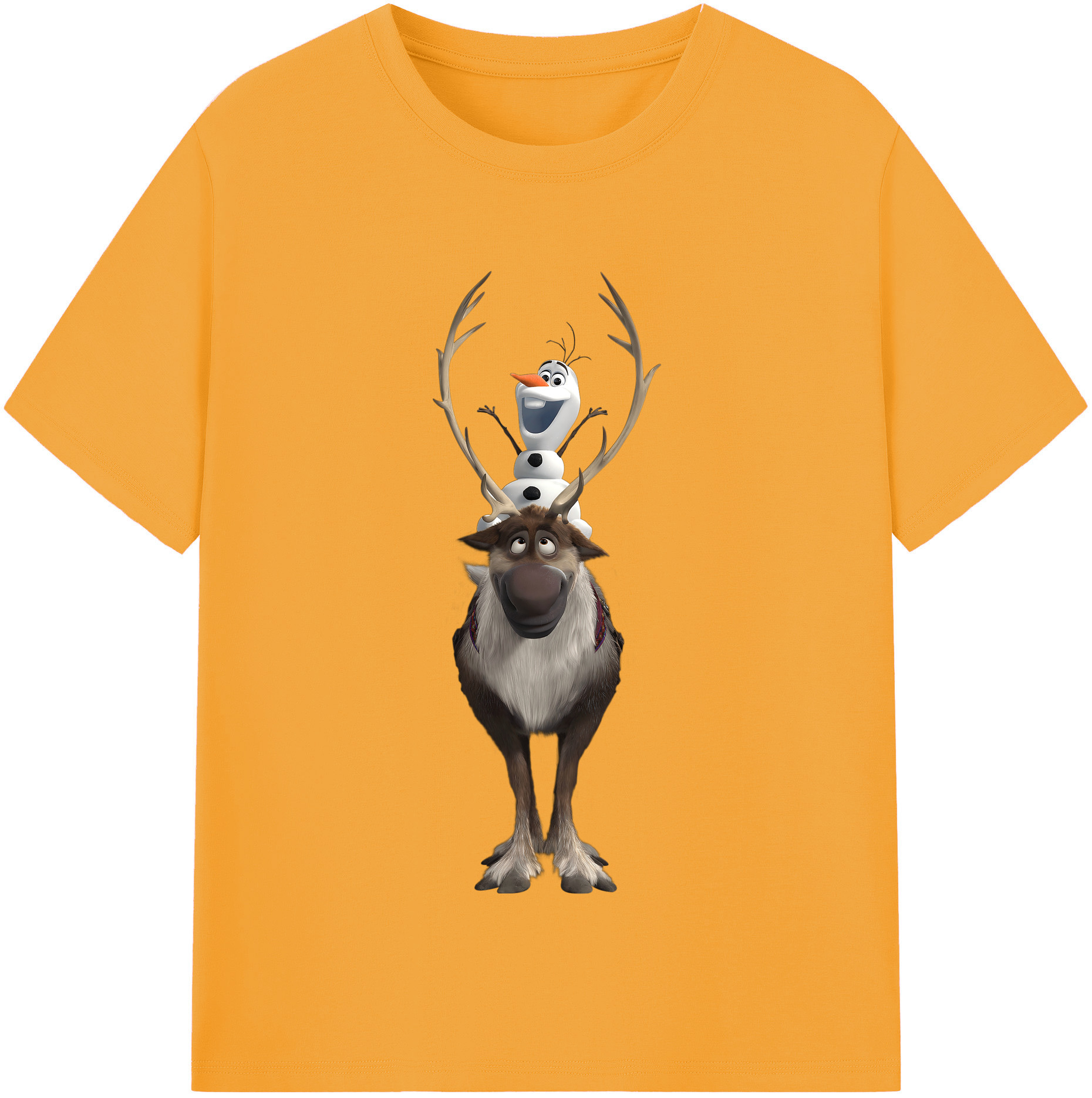 （画像用） アナと雪の女王 アンナ エルサ Frozen Anna Elsa レディースカジュアルプリントTシャツ（綿100％）