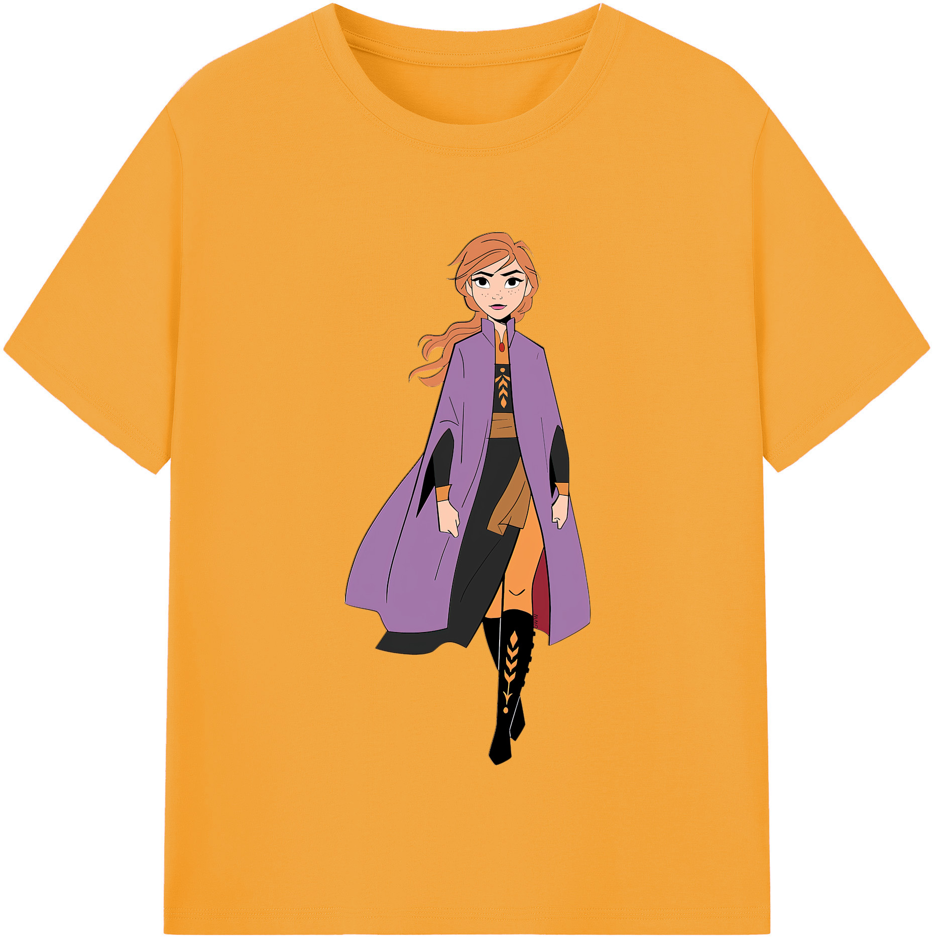 （画像用） アナと雪の女王 アンナ エルサ Frozen Anna Elsa レディースカジュアルプリントTシャツ（綿100％）