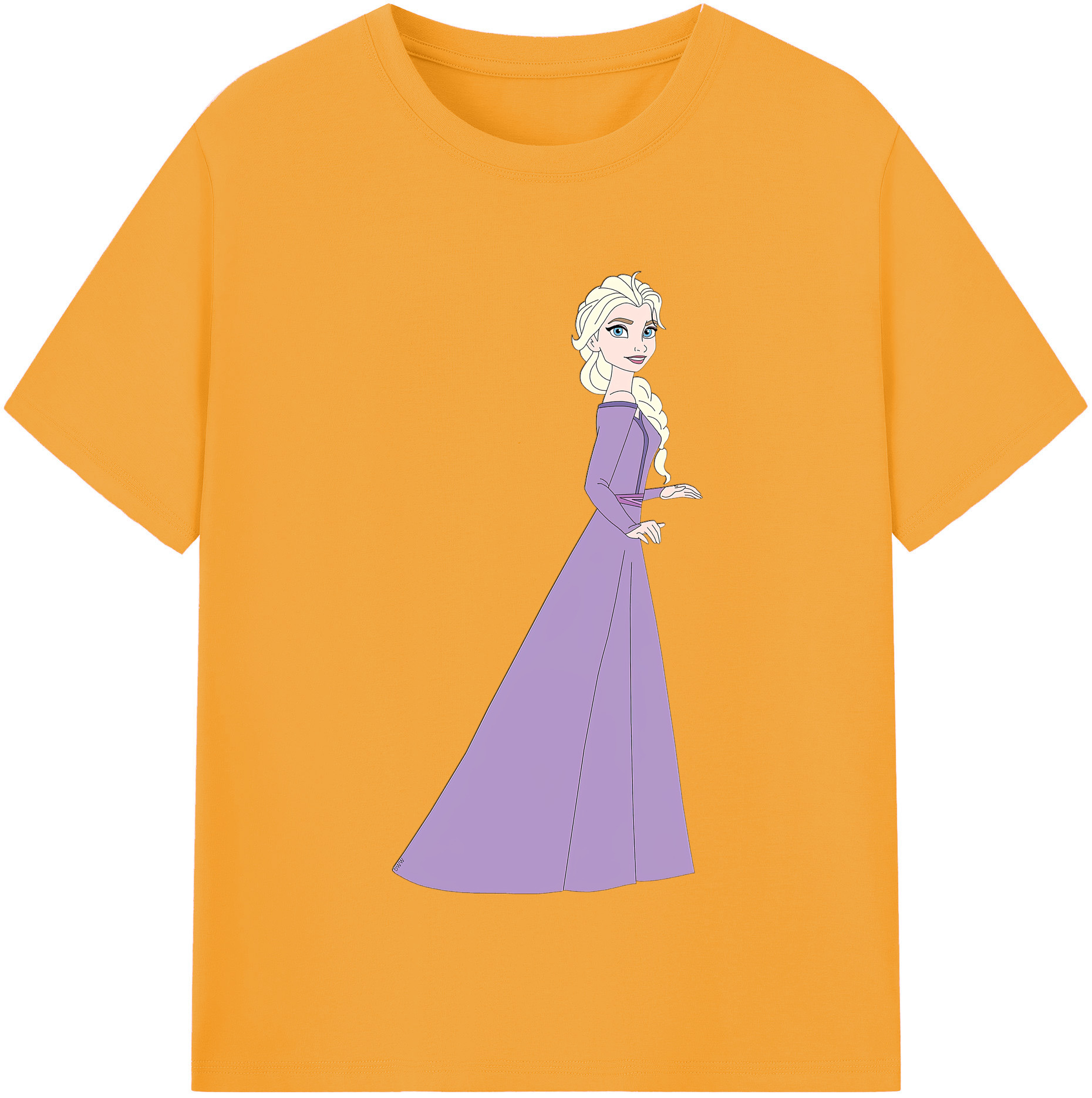 （画像用） アナと雪の女王 アンナ エルサ Frozen Anna Elsa レディースカジュアルプリントTシャツ（綿100％）