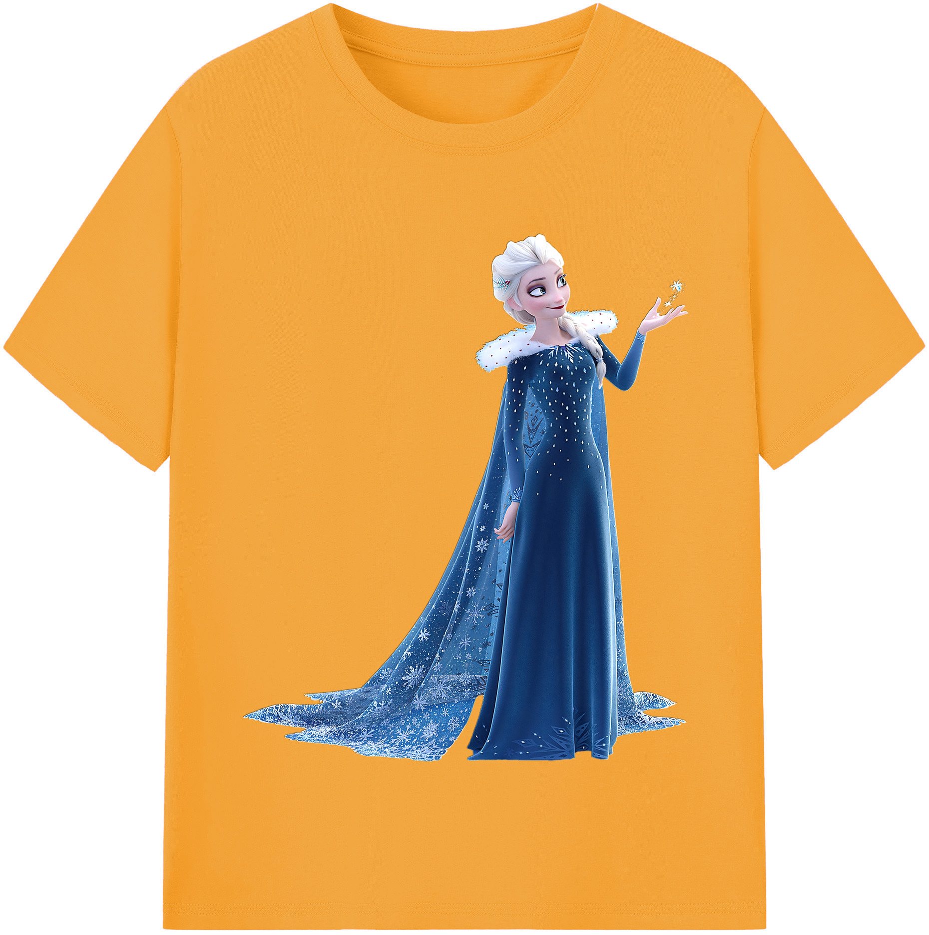 （画像用） アナと雪の女王 アンナ エルサ Frozen Anna Elsa レディースカジュアルプリントTシャツ（綿100％）