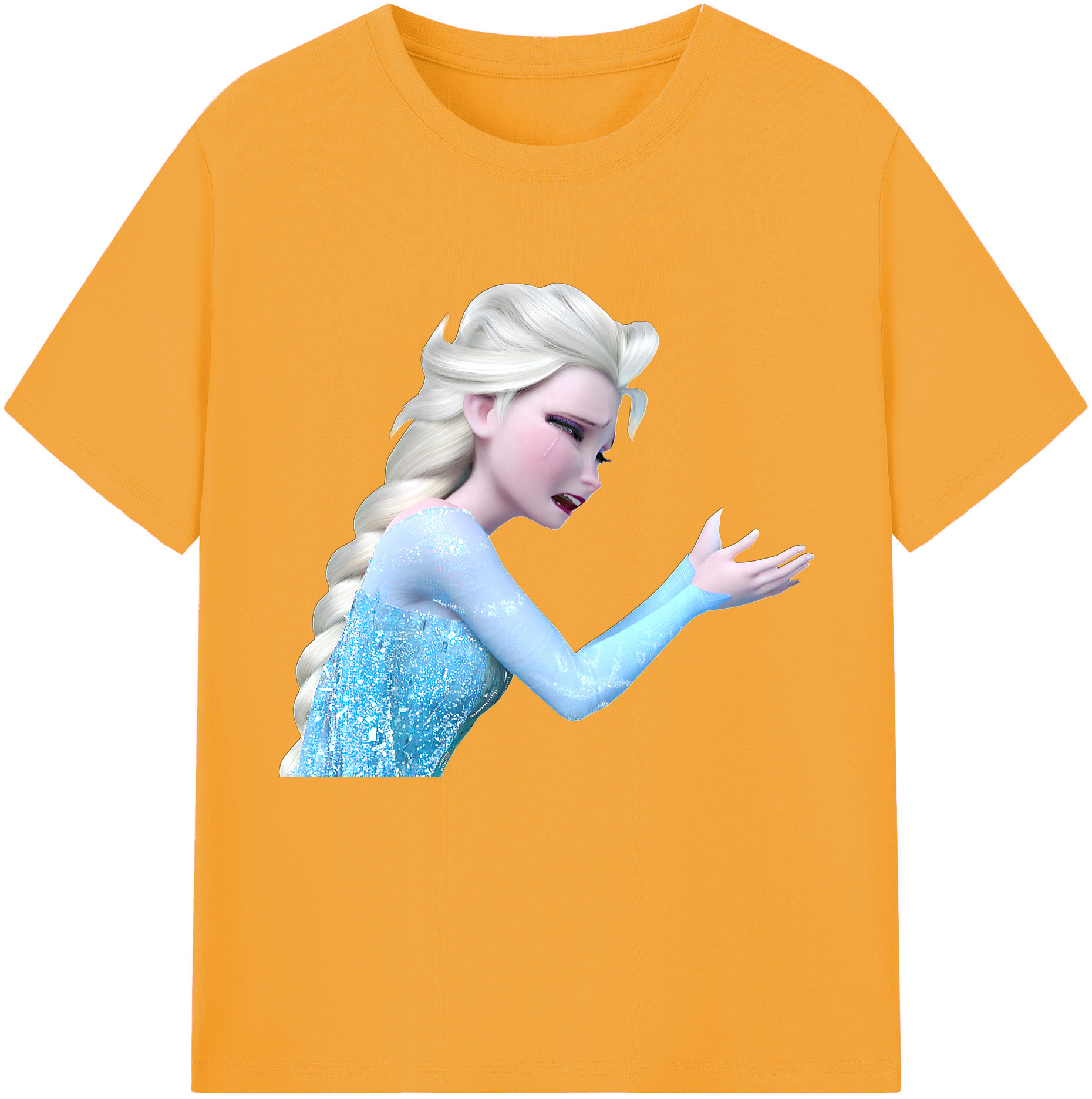 （画像用） アナと雪の女王 アンナ エルサ Frozen Anna Elsa レディースカジュアルプリントTシャツ（綿100％）