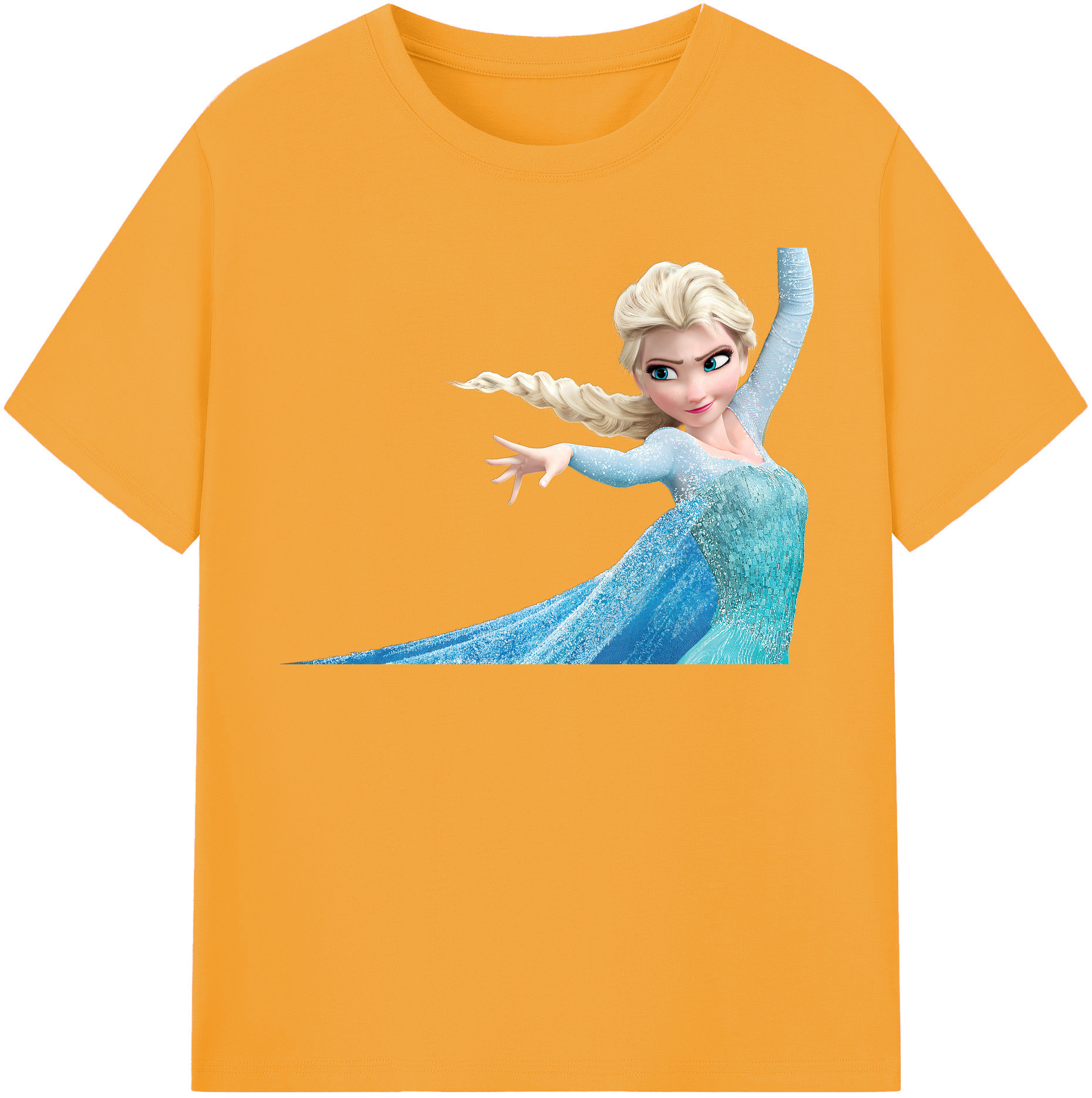 （画像用） アナと雪の女王 アンナ エルサ Frozen Anna Elsa レディースカジュアルプリントTシャツ（綿100％）