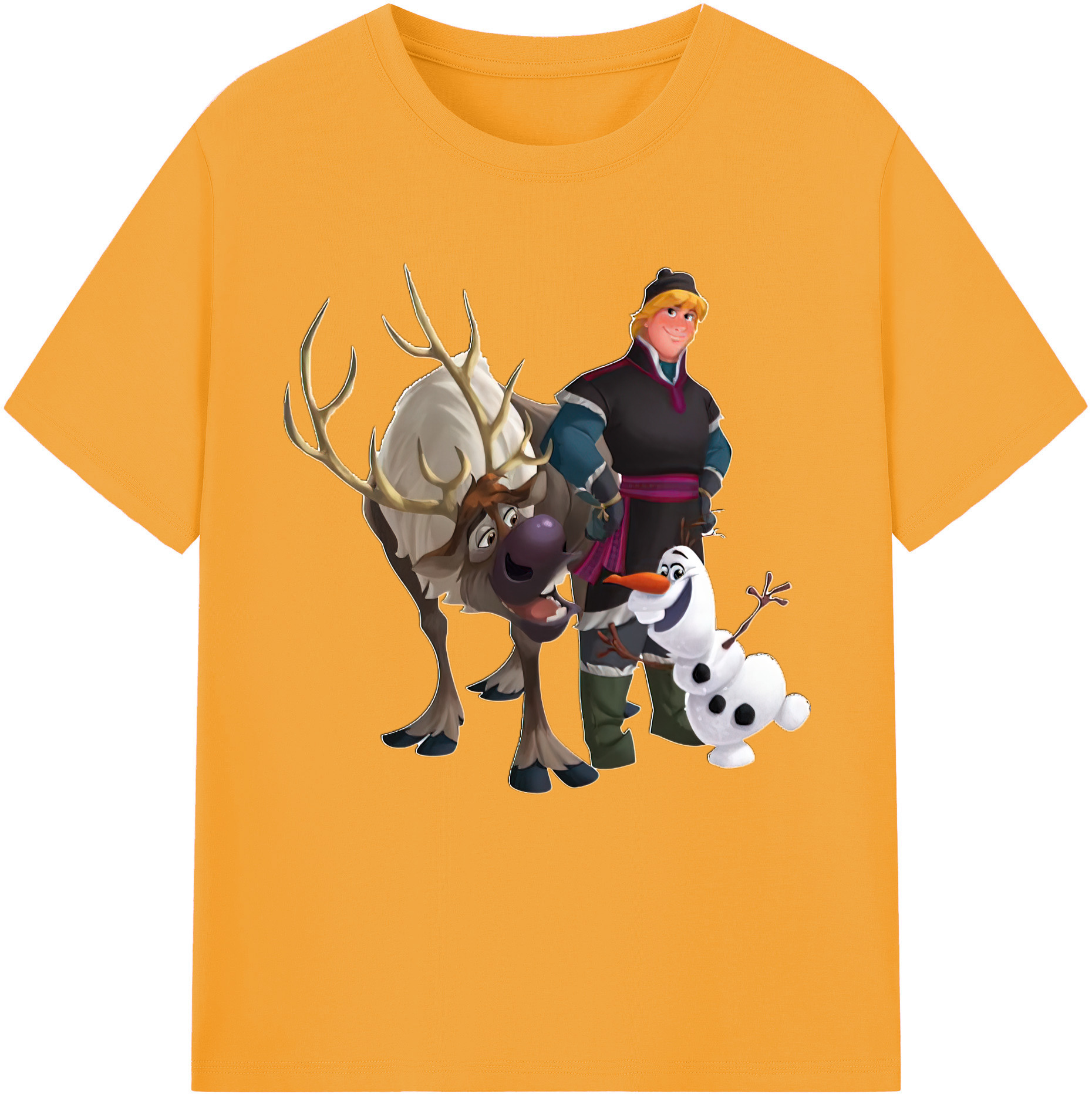 （画像用） アナと雪の女王 アンナ エルサ Frozen Anna Elsa レディースカジュアルプリントTシャツ（綿100％）