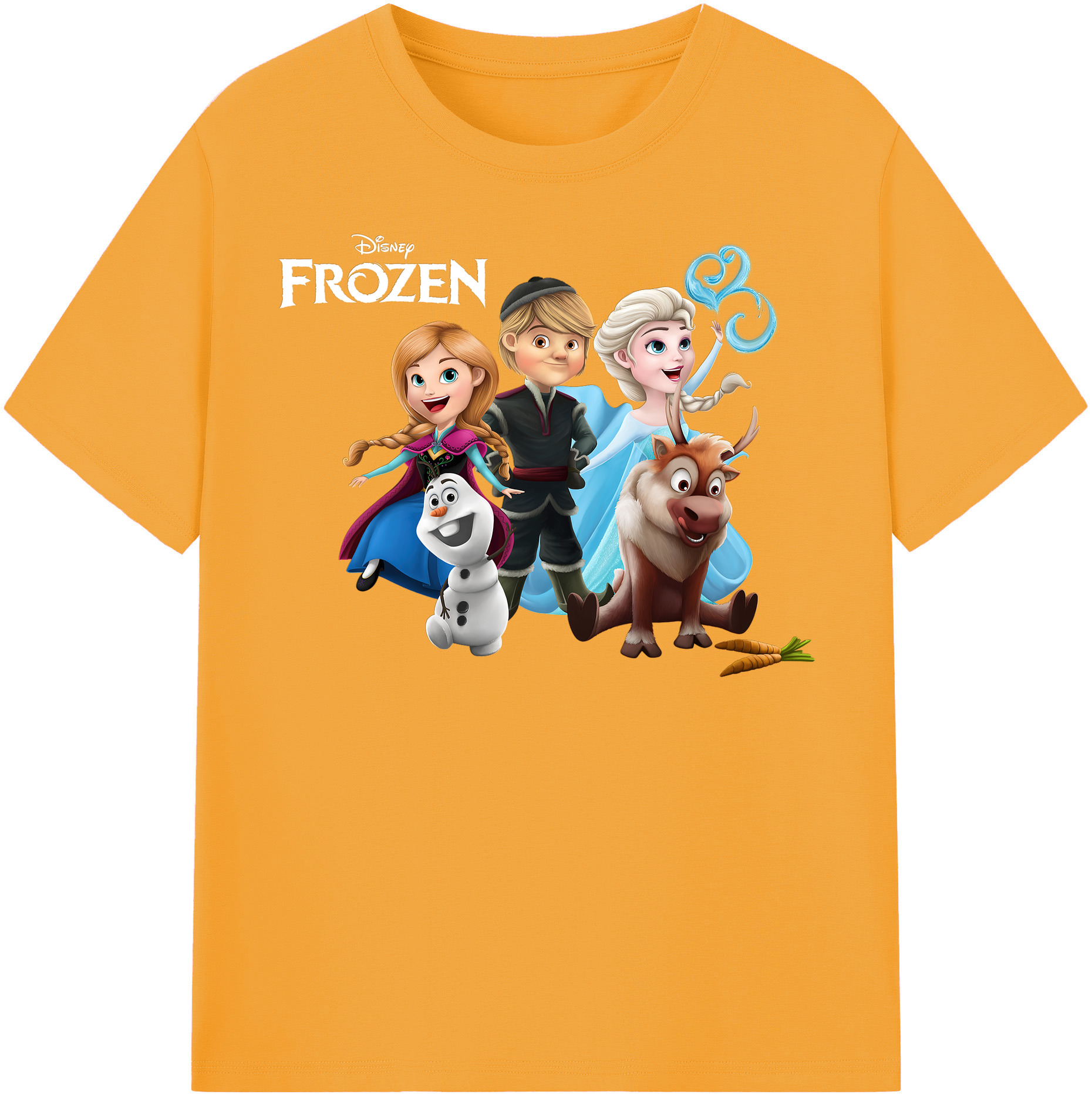 （画像用） アナと雪の女王 アンナ エルサ Frozen Anna Elsa レディースカジュアルプリントTシャツ（綿100％）