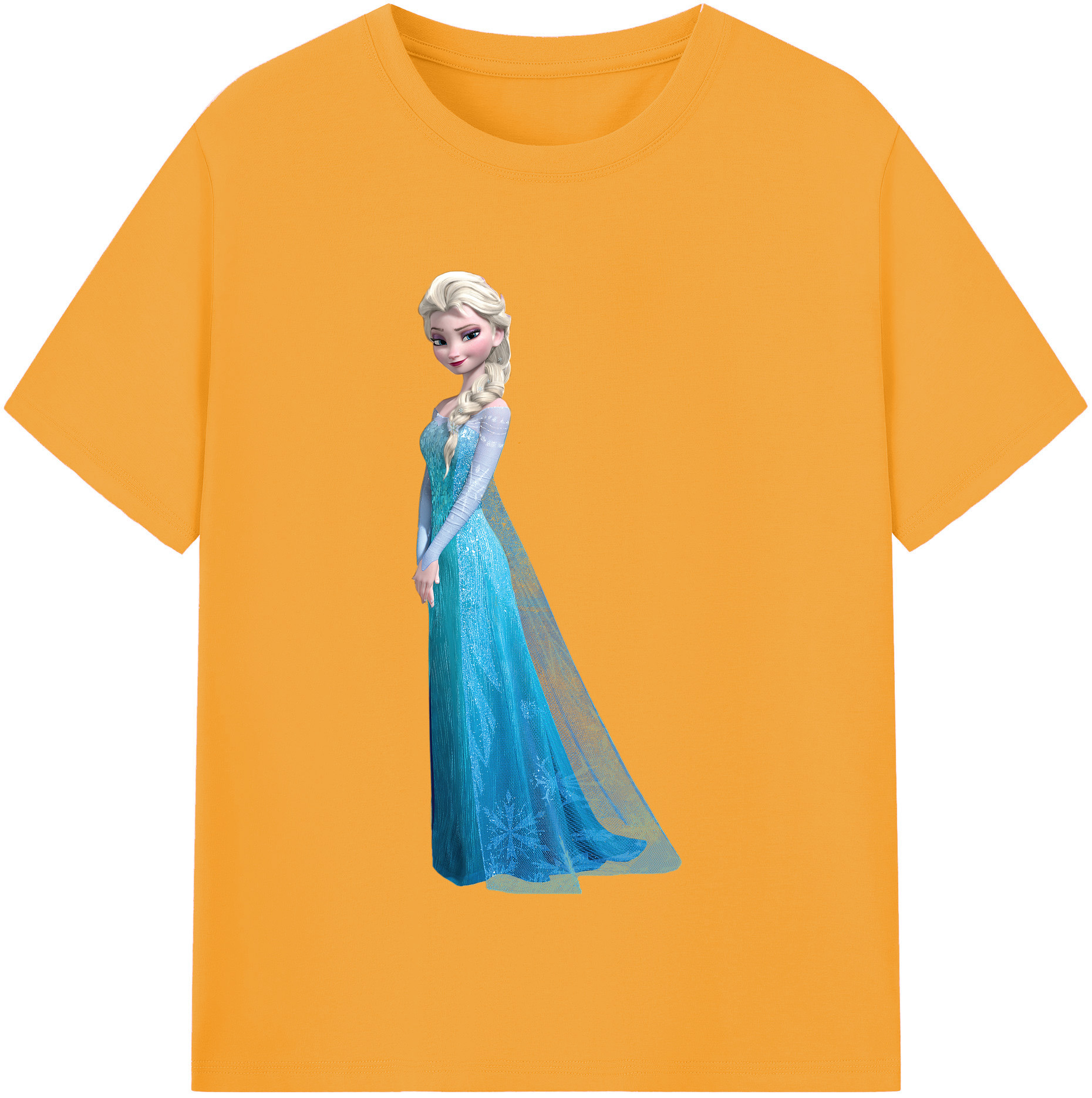 （画像用） アナと雪の女王 アンナ エルサ Frozen Anna Elsa レディースカジュアルプリントTシャツ（綿100％）