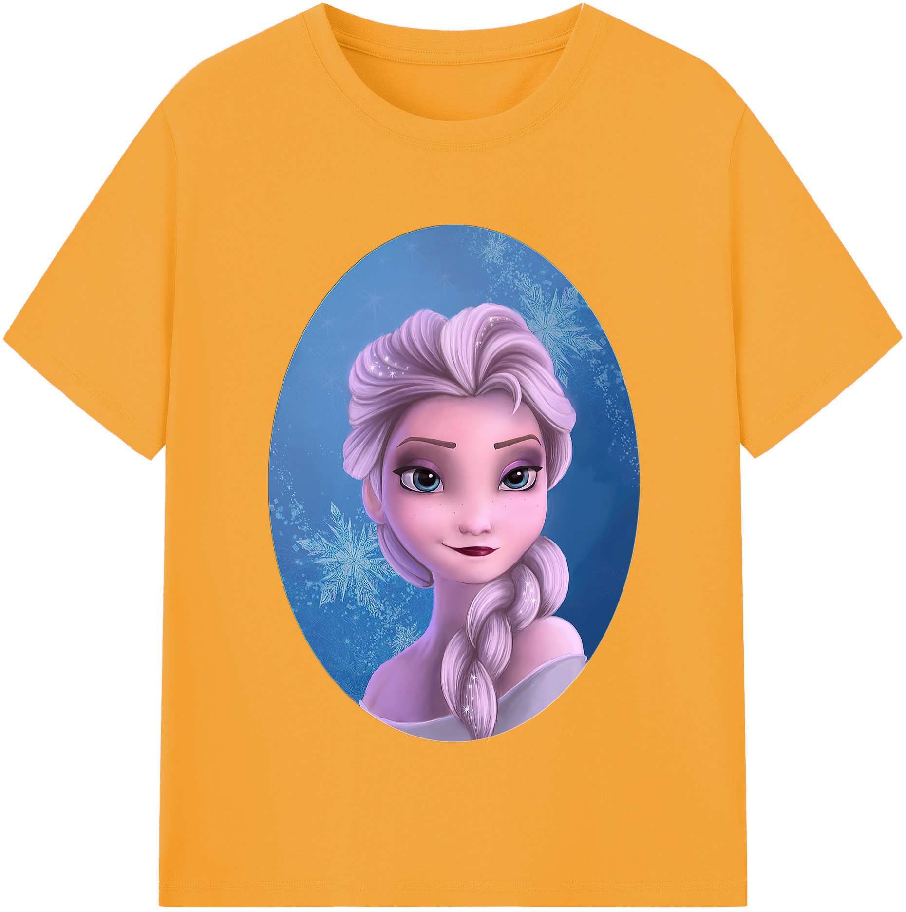 （画像用） アナと雪の女王 アンナ エルサ Frozen Anna Elsa レディースカジュアルプリントTシャツ（綿100％）