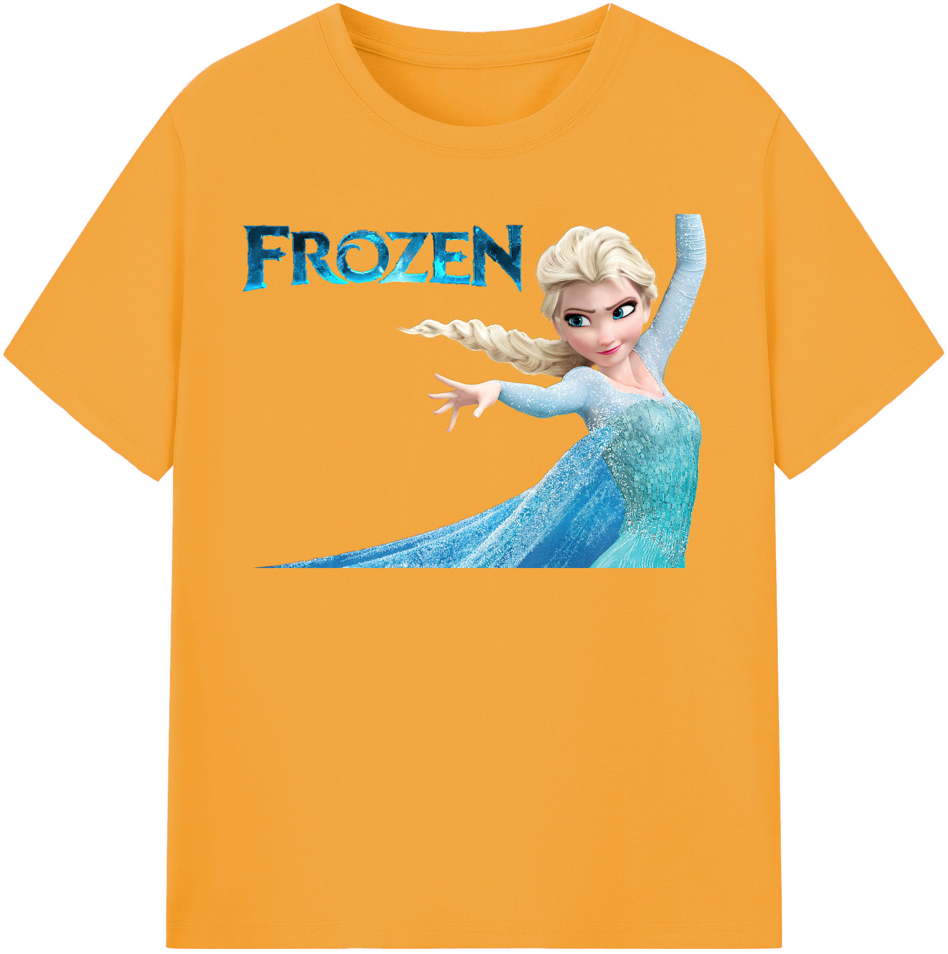 （画像用） アナと雪の女王 アンナ エルサ Frozen Anna Elsa レディースカジュアルプリントTシャツ（綿100％）