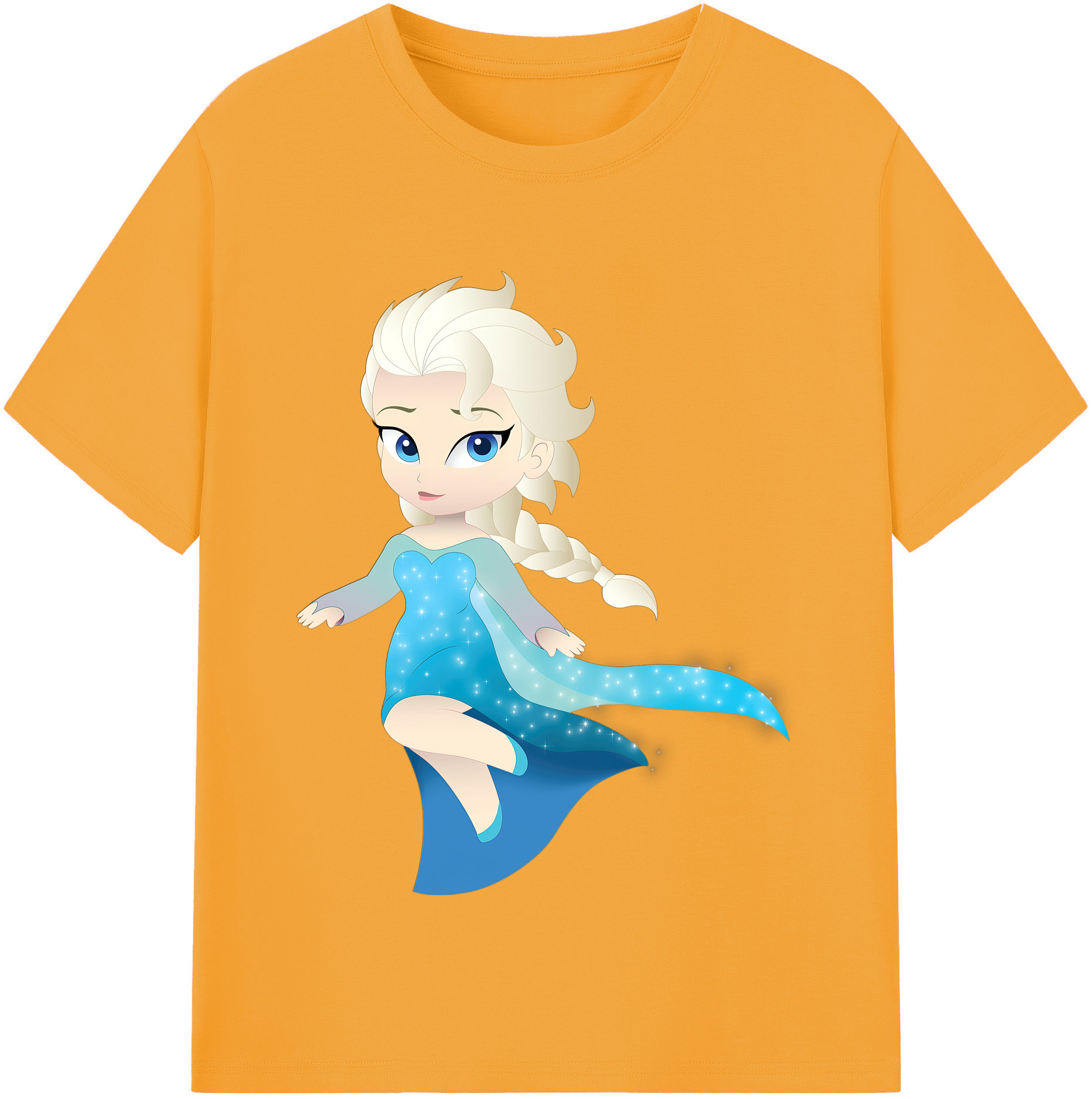 （画像用） アナと雪の女王 アンナ エルサ Frozen Anna Elsa レディースカジュアルプリントTシャツ（綿100％）