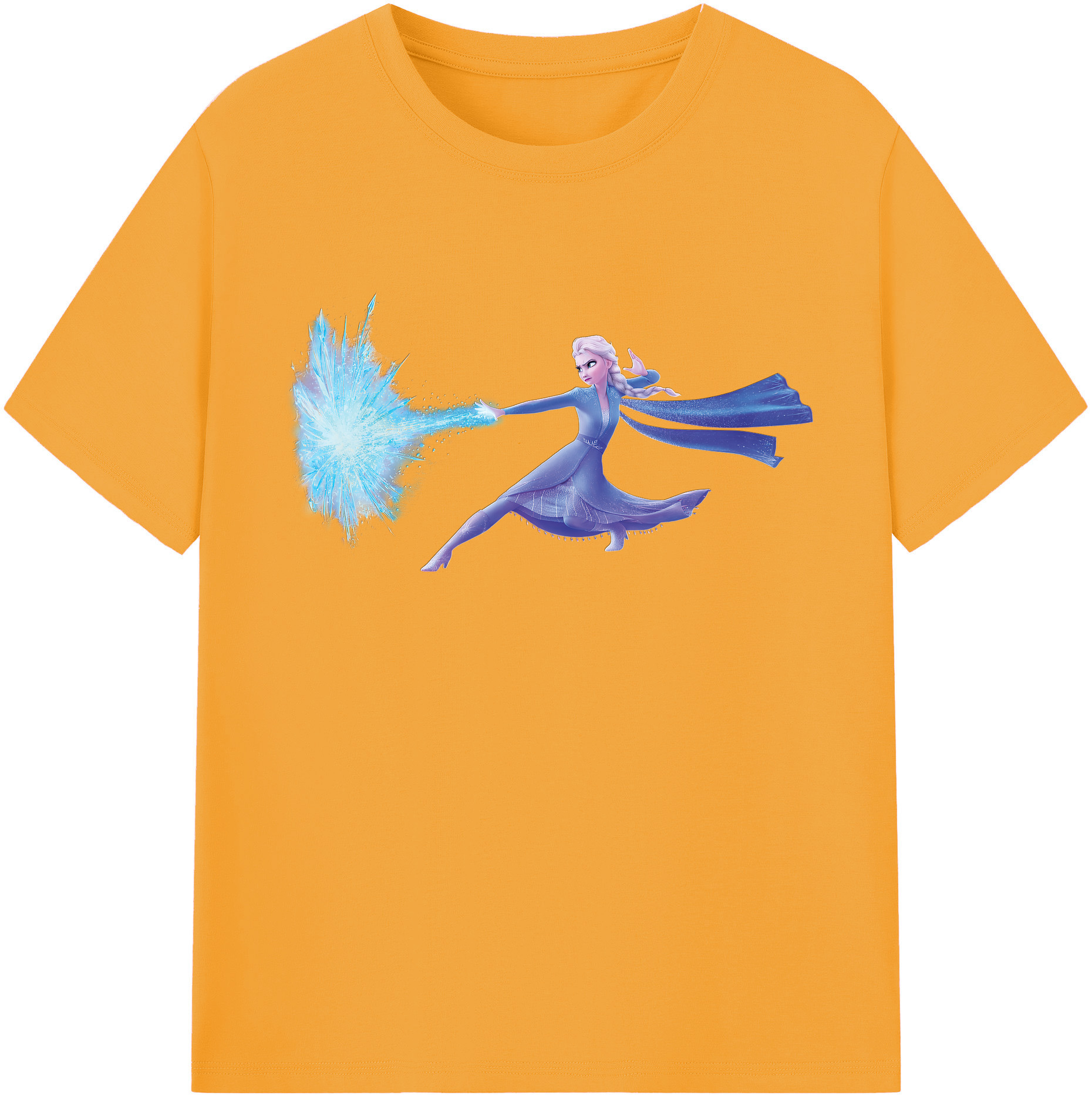 （画像用） アナと雪の女王 アンナ エルサ Frozen Anna Elsa レディースカジュアルプリントTシャツ（綿100％）