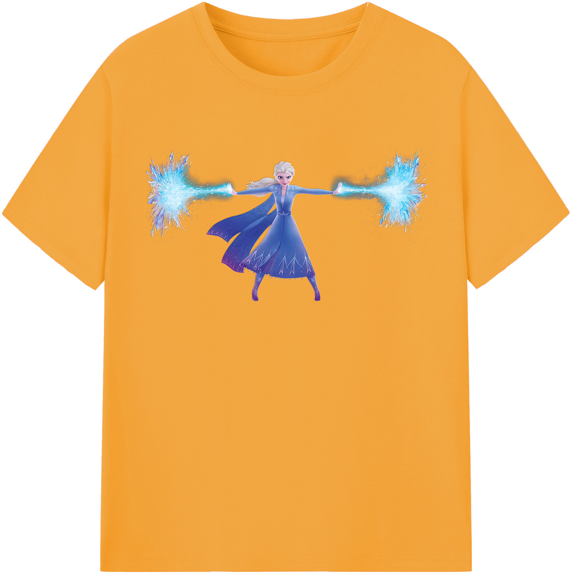 （画像用） アナと雪の女王 アンナ エルサ Frozen Anna Elsa レディースカジュアルプリントTシャツ（綿100％）