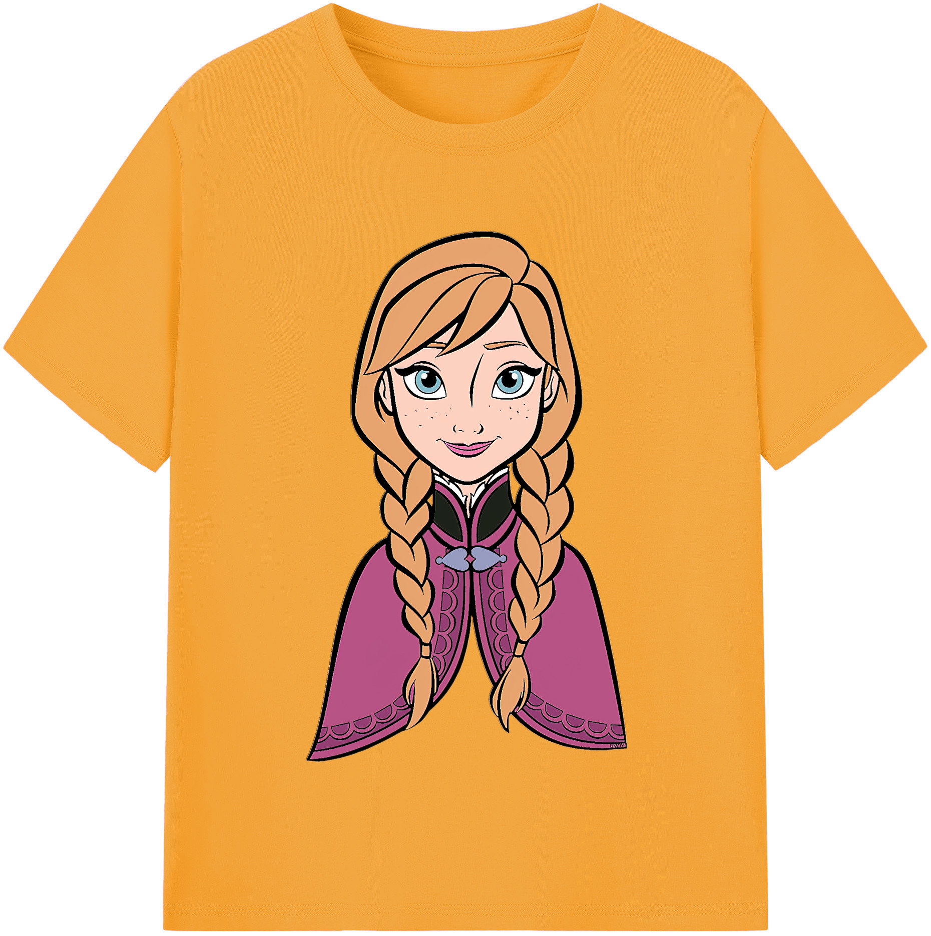 （画像用） アナと雪の女王 アンナ エルサ Frozen Anna Elsa レディースカジュアルプリントTシャツ（綿100％）
