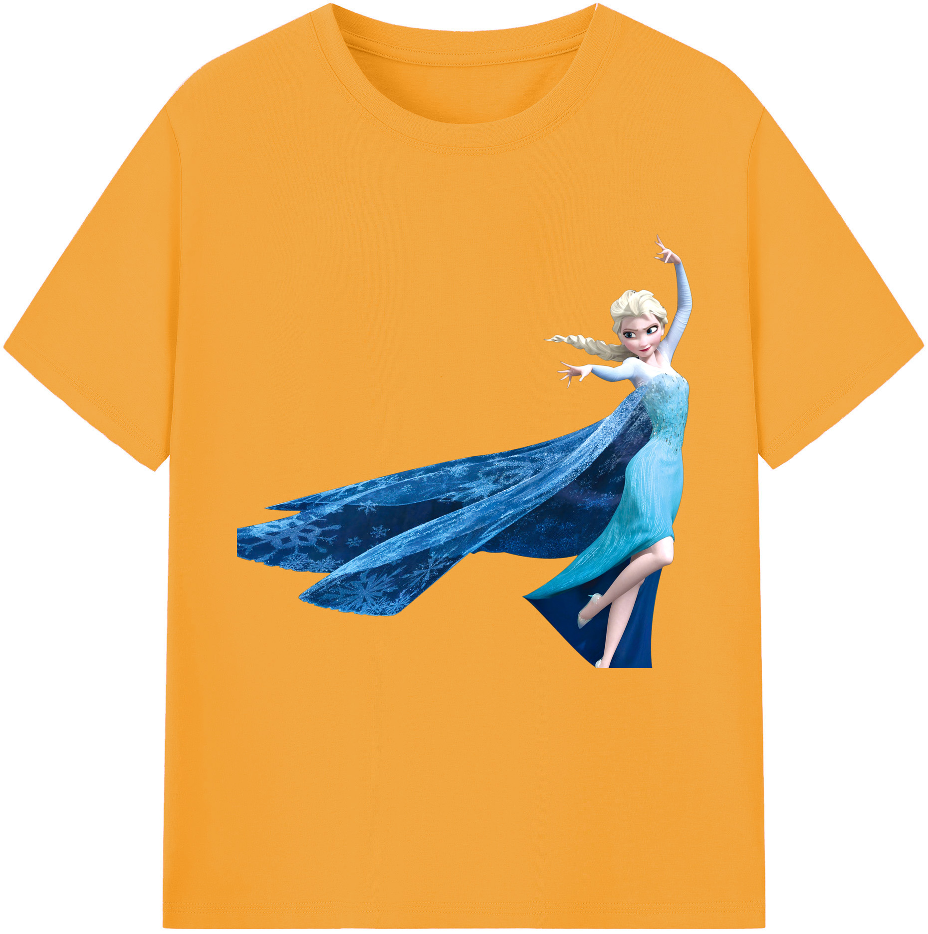 （画像用） アナと雪の女王 アンナ エルサ Frozen Anna Elsa レディースカジュアルプリントTシャツ（綿100％）