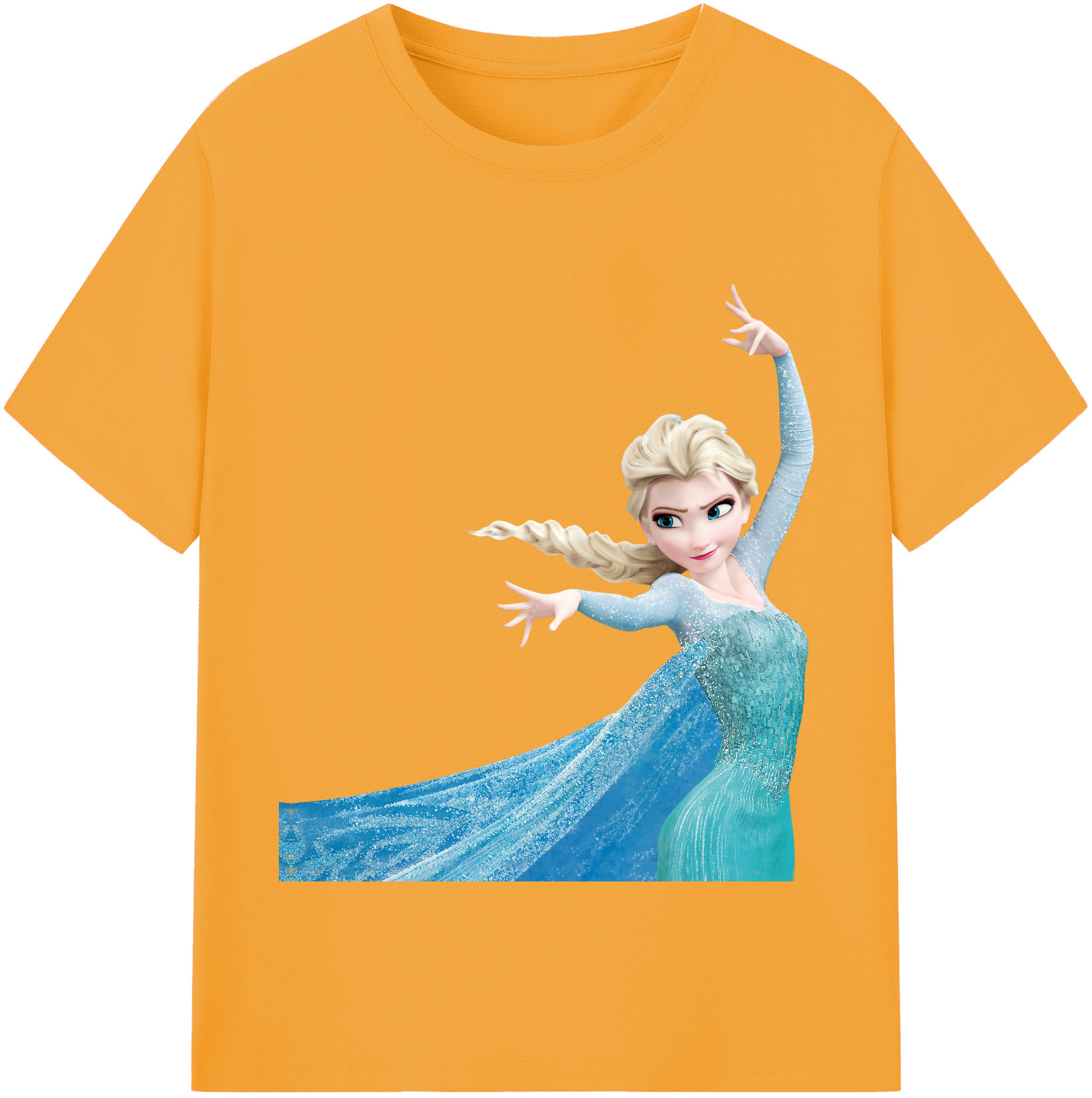 （画像用） アナと雪の女王 アンナ エルサ Frozen Anna Elsa レディースカジュアルプリントTシャツ（綿100％）