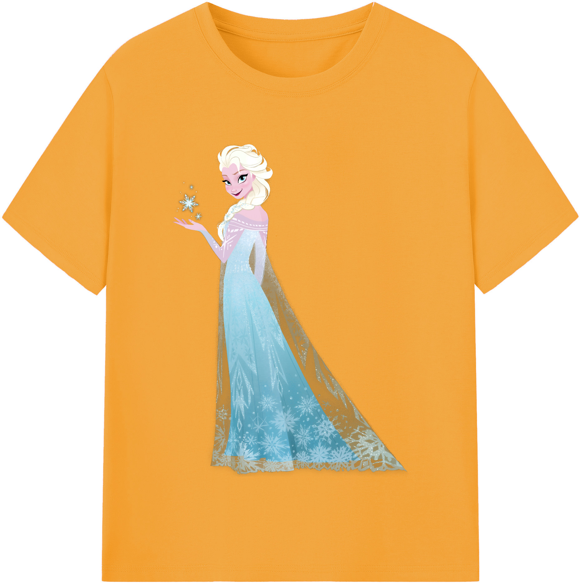 （画像用） アナと雪の女王 アンナ エルサ Frozen Anna Elsa レディースカジュアルプリントTシャツ（綿100％）