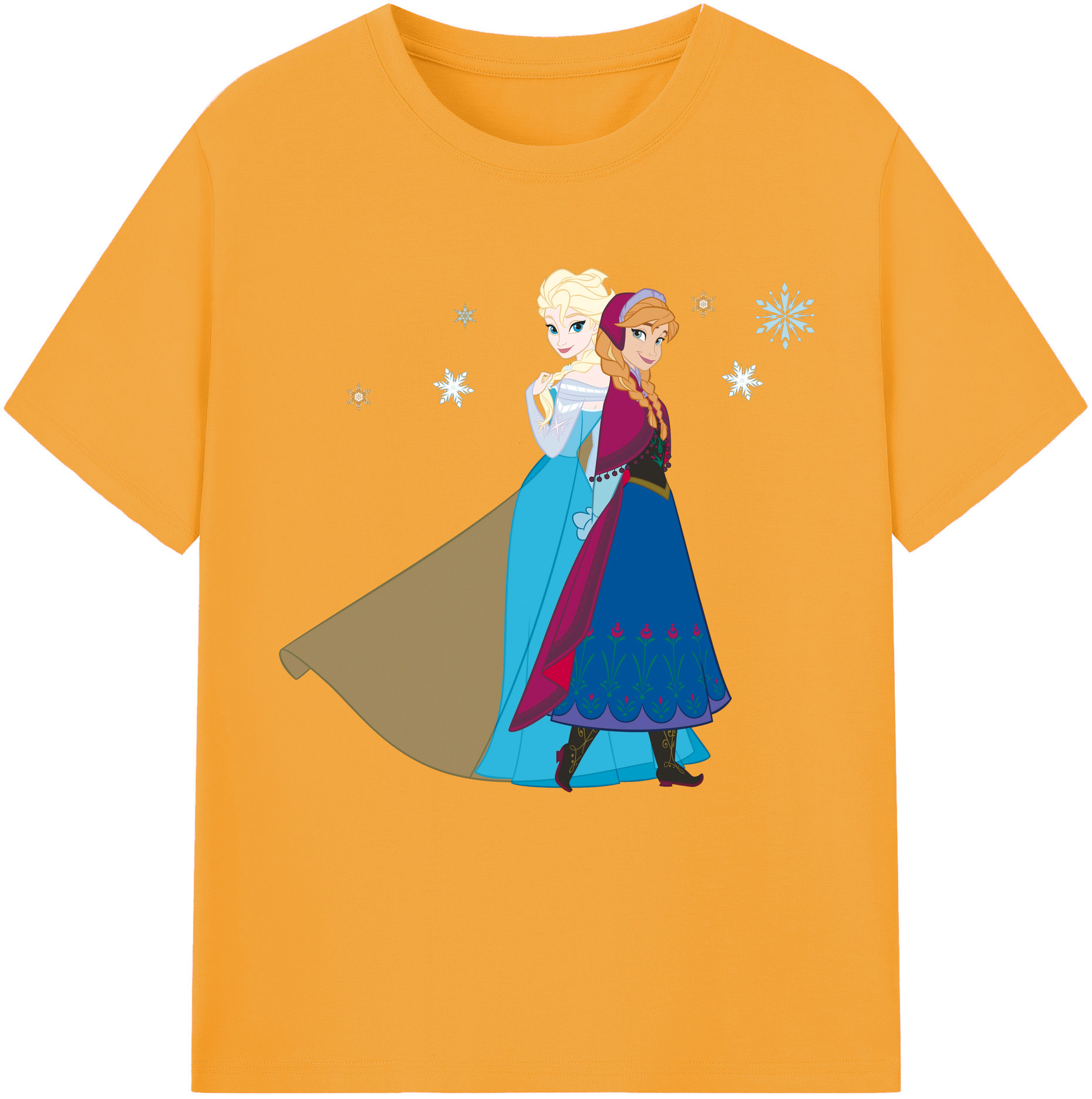 （画像用） アナと雪の女王 アンナ エルサ Frozen Anna Elsa レディースカジュアルプリントTシャツ（綿100％）