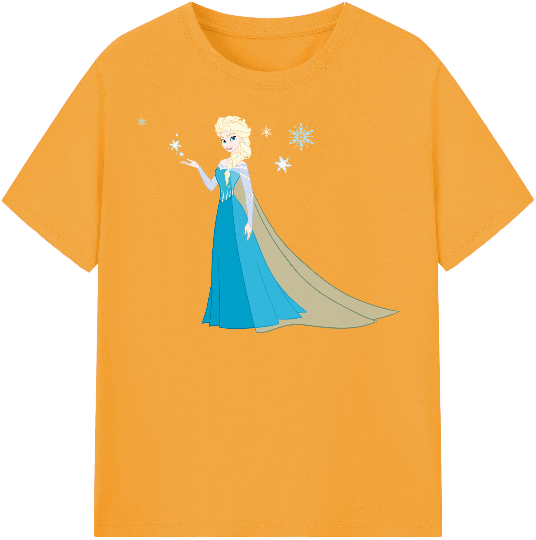（画像用） アナと雪の女王 アンナ エルサ Frozen Anna Elsa レディースカジュアルプリントTシャツ（綿100％）