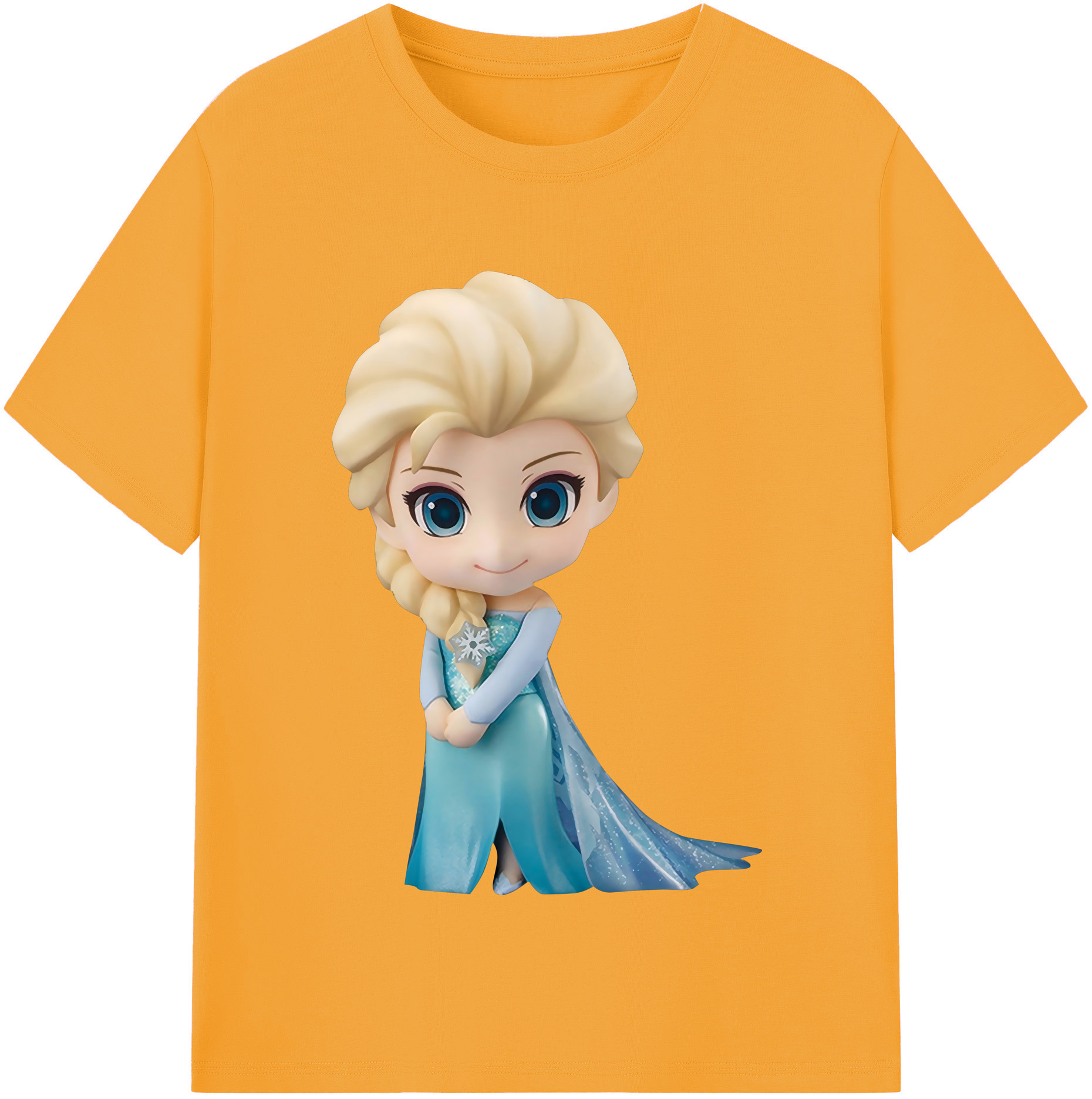 （画像用） アナと雪の女王 アンナ エルサ Frozen Anna Elsa レディースカジュアルプリントTシャツ（綿100％）