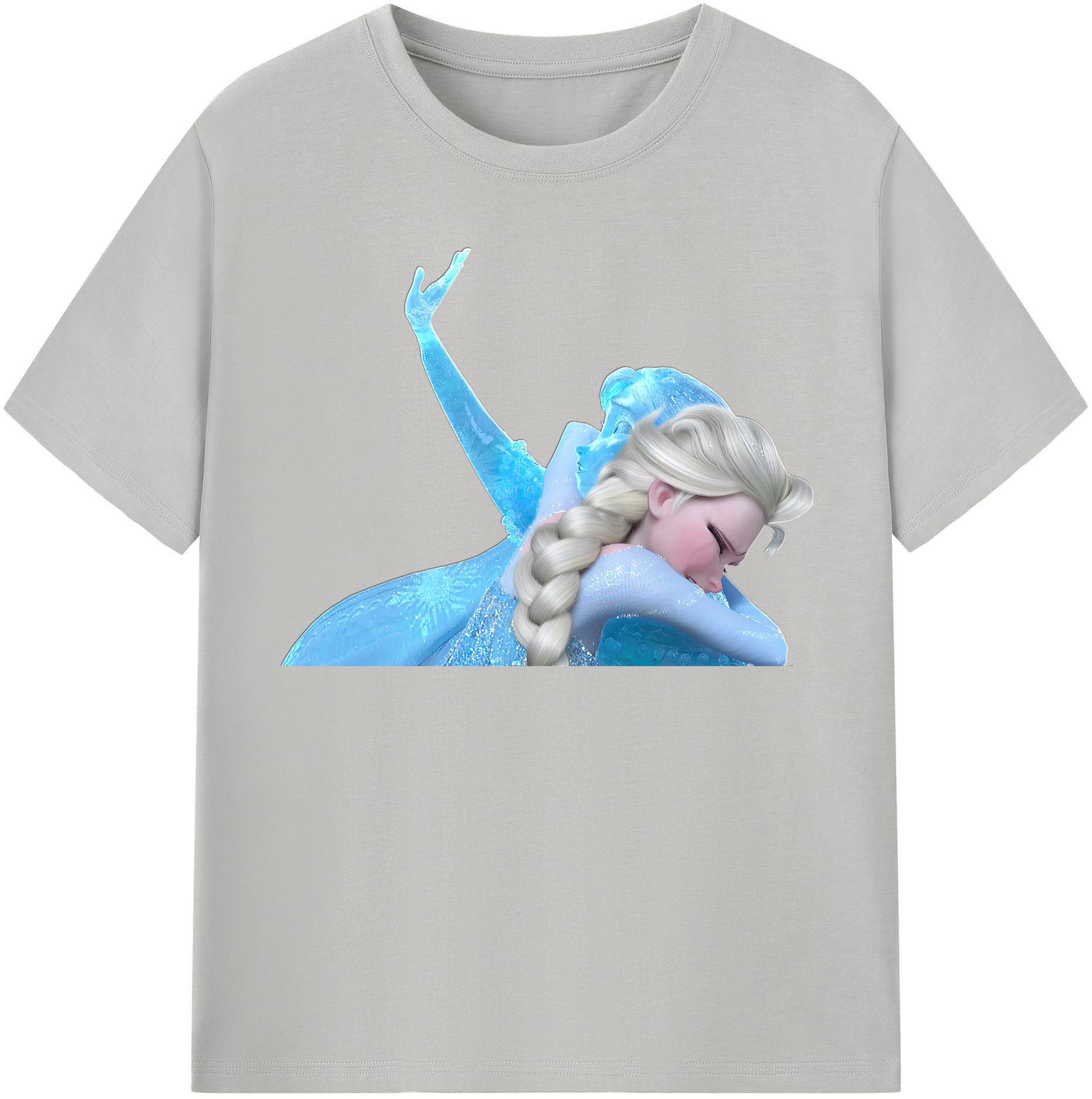 （画像用） アナと雪の女王 アンナ エルサ Frozen Anna Elsa レディースカジュアルプリントTシャツ（綿100％）