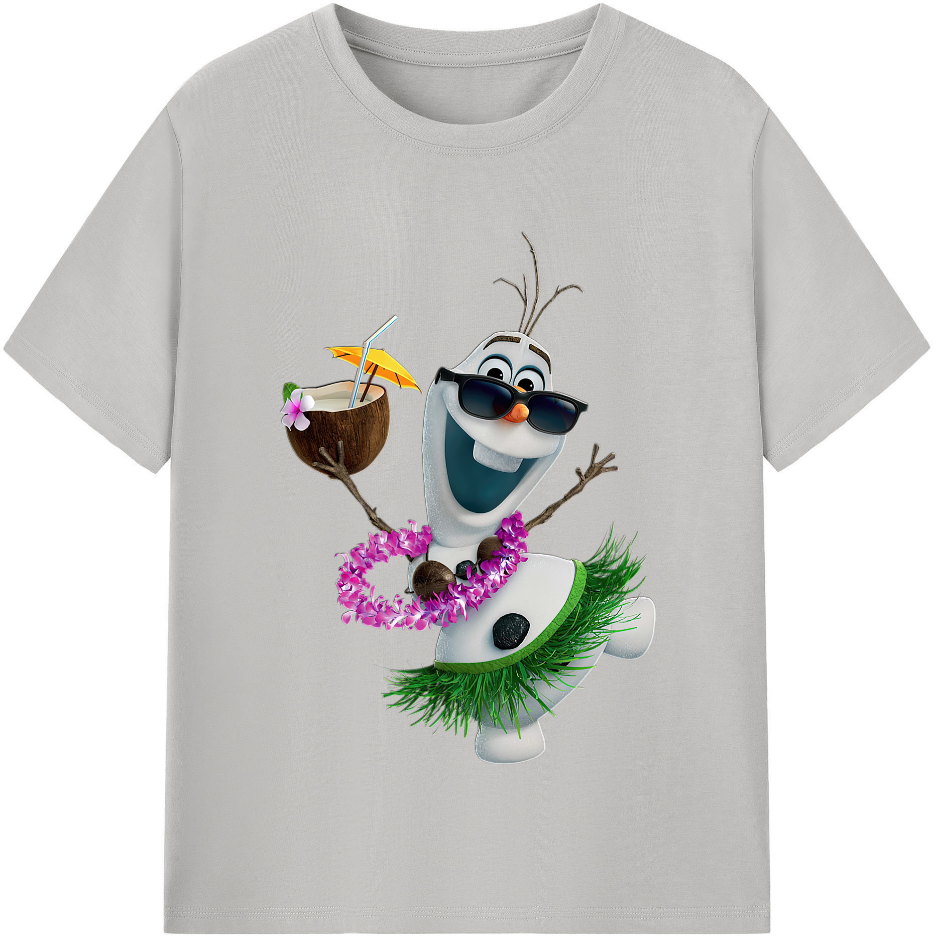 （画像用） アナと雪の女王 アンナ エルサ Frozen Anna Elsa レディースカジュアルプリントTシャツ（綿100％）