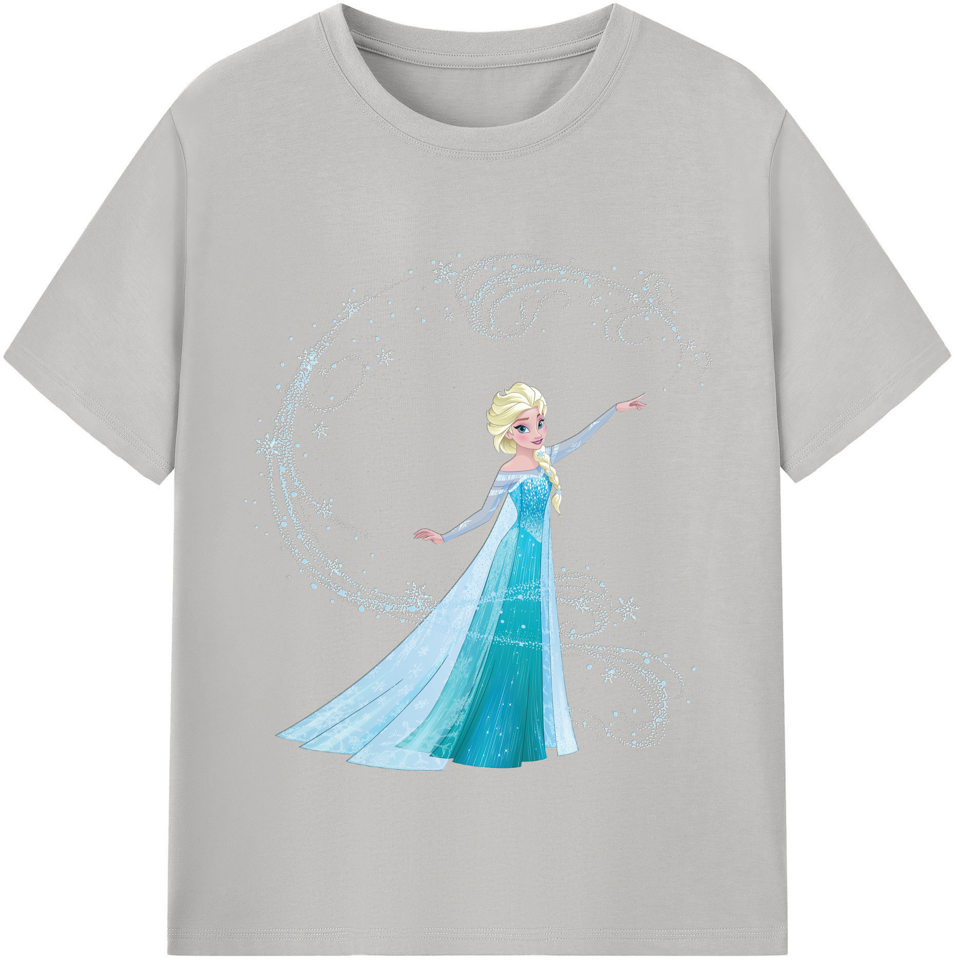 （画像用） アナと雪の女王 アンナ エルサ Frozen Anna Elsa レディースカジュアルプリントTシャツ（綿100％）