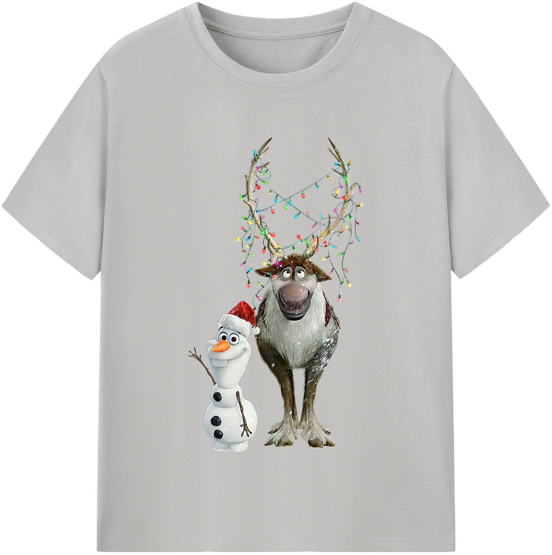 （画像用） アナと雪の女王 アンナ エルサ Frozen Anna Elsa レディースカジュアルプリントTシャツ（綿100％）