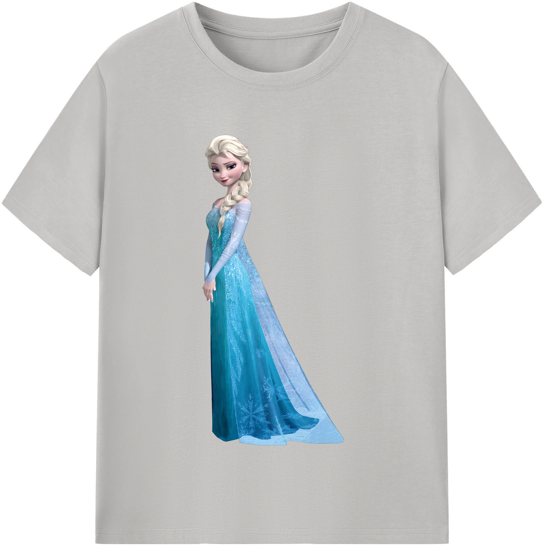 （画像用） アナと雪の女王 アンナ エルサ Frozen Anna Elsa レディースカジュアルプリントTシャツ（綿100％）