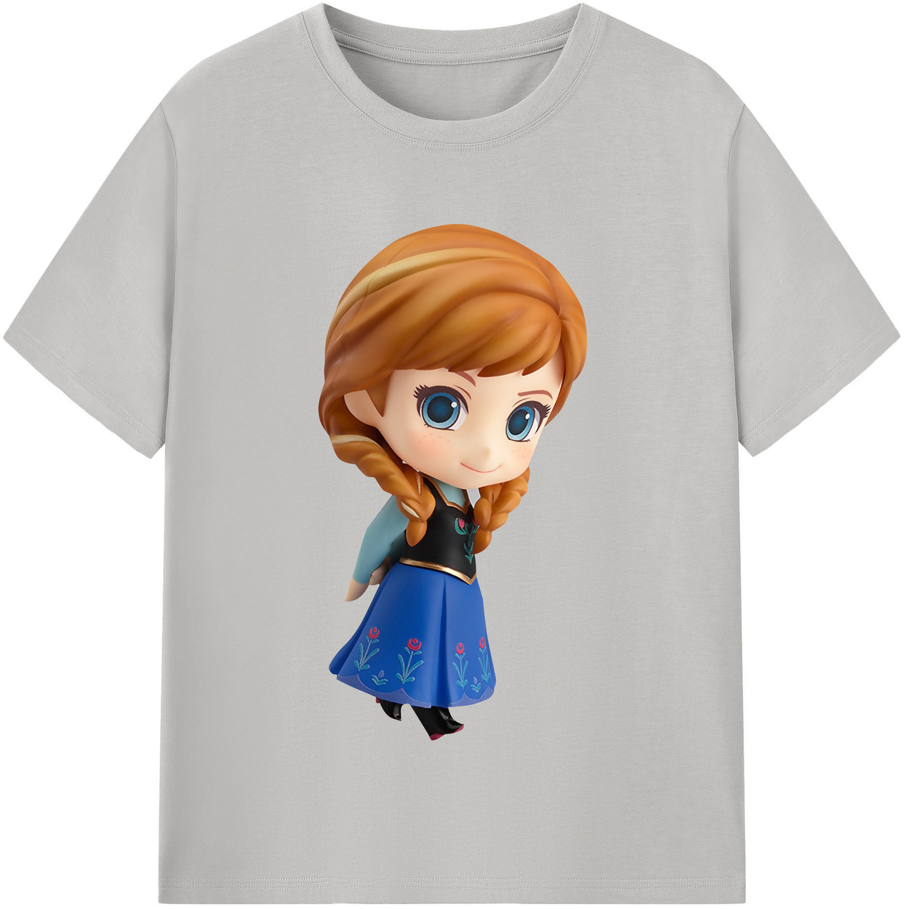 （画像用） アナと雪の女王 アンナ エルサ Frozen Anna Elsa レディースカジュアルプリントTシャツ（綿100％）