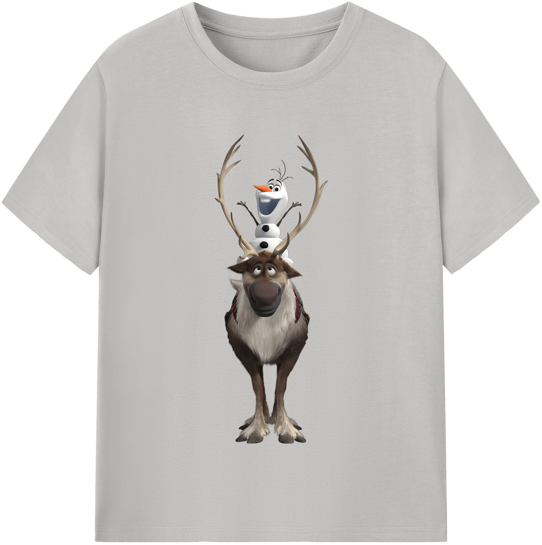 （画像用） アナと雪の女王 アンナ エルサ Frozen Anna Elsa レディースカジュアルプリントTシャツ（綿100％）