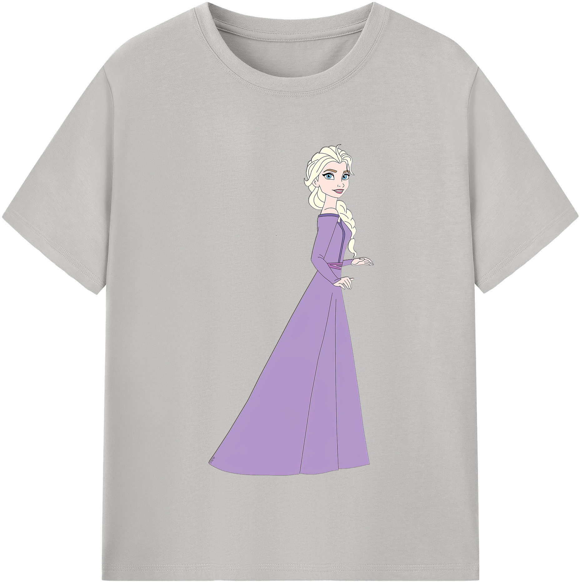 （画像用） アナと雪の女王 アンナ エルサ Frozen Anna Elsa レディースカジュアルプリントTシャツ（綿100％）