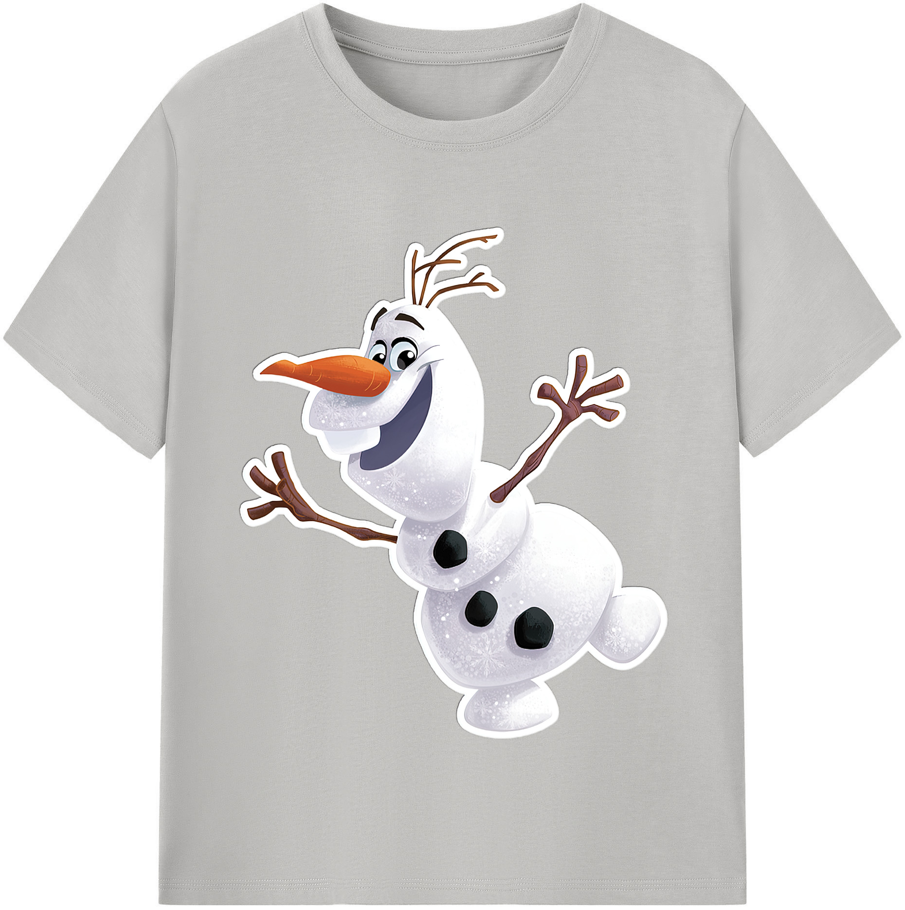 （画像用） アナと雪の女王 アンナ エルサ Frozen Anna Elsa レディースカジュアルプリントTシャツ（綿100％）