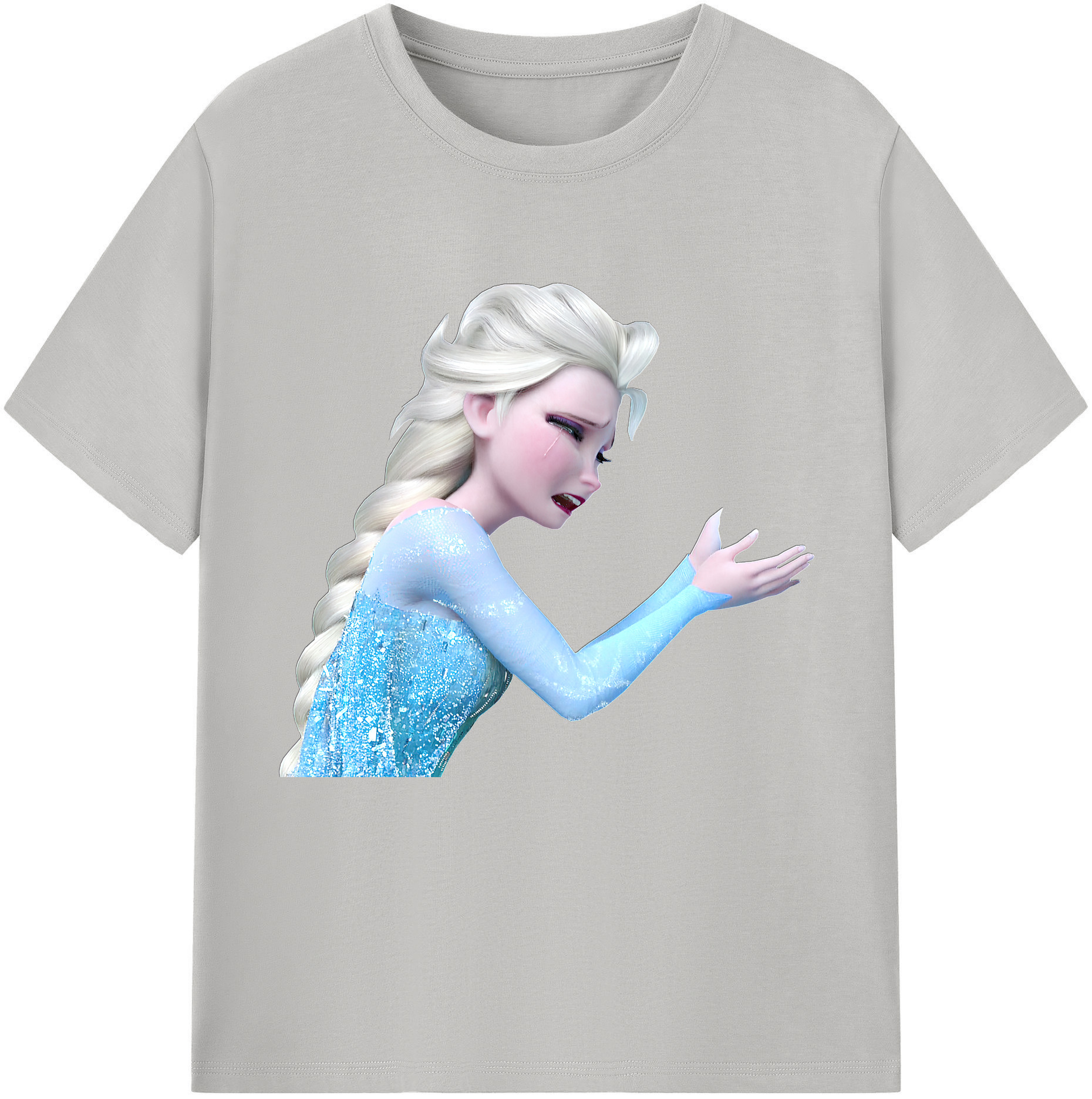 （画像用） アナと雪の女王 アンナ エルサ Frozen Anna Elsa レディースカジュアルプリントTシャツ（綿100％）