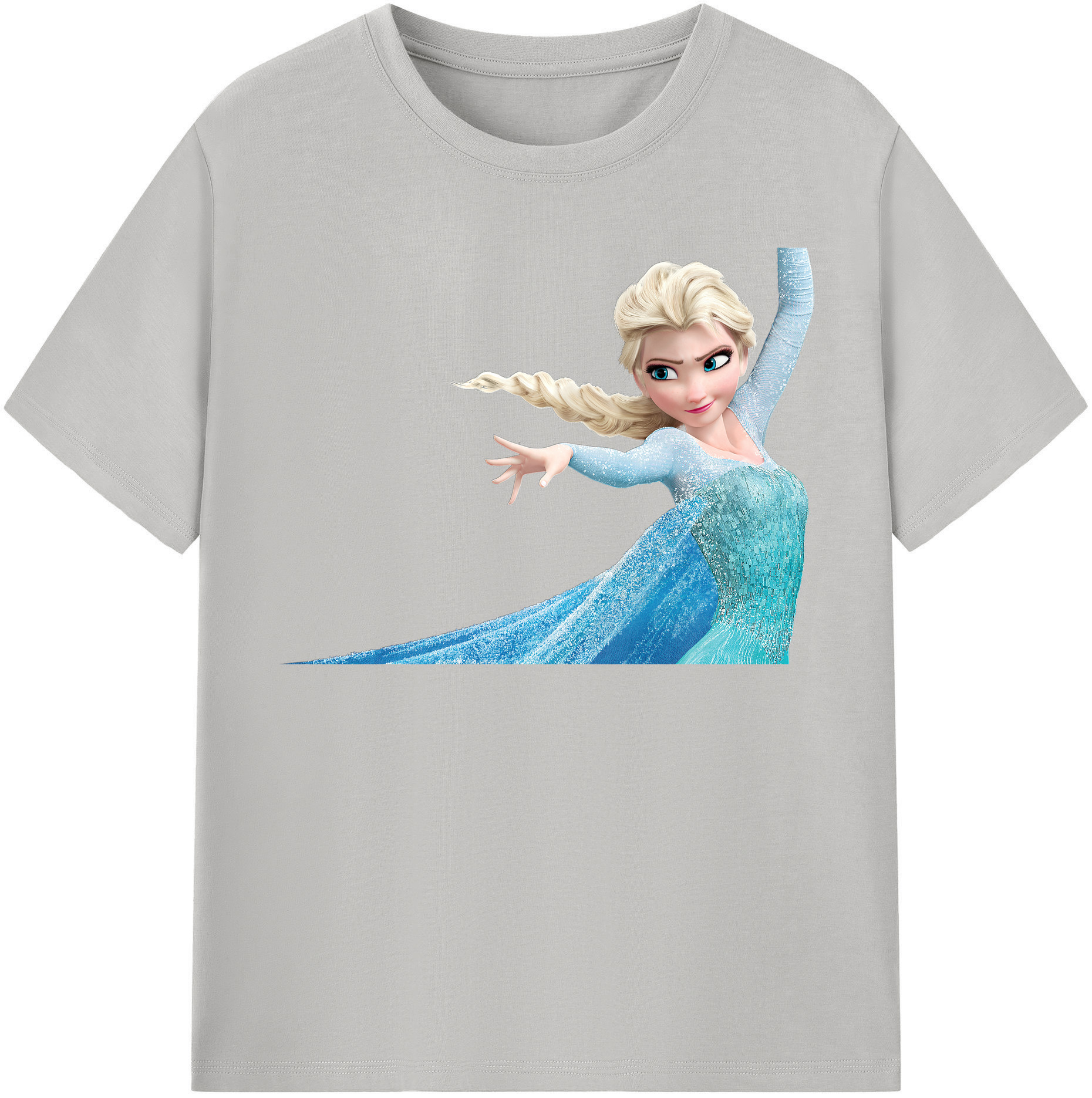 （画像用） アナと雪の女王 アンナ エルサ Frozen Anna Elsa レディースカジュアルプリントTシャツ（綿100％）