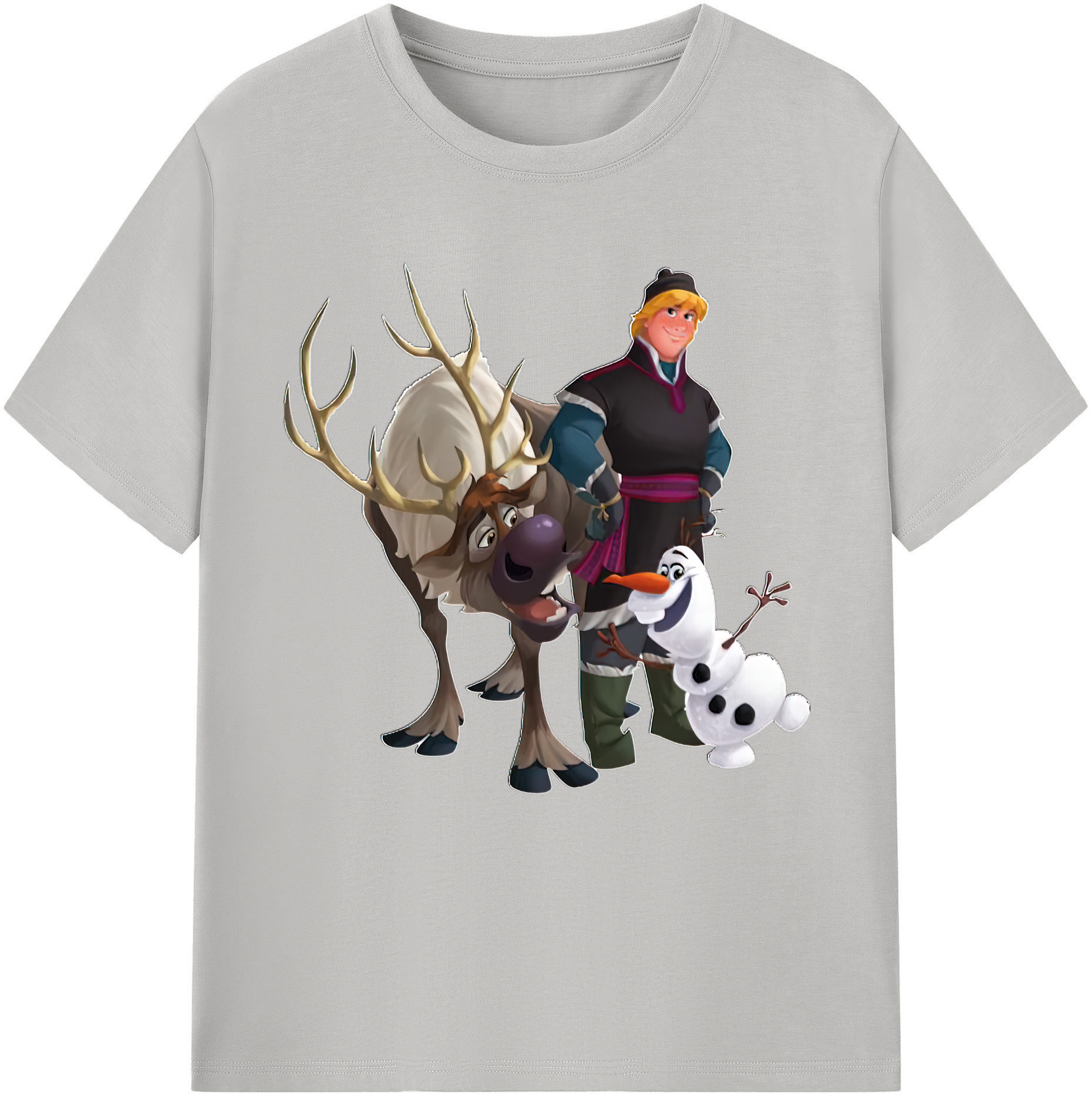 （画像用） アナと雪の女王 アンナ エルサ Frozen Anna Elsa レディースカジュアルプリントTシャツ（綿100％）